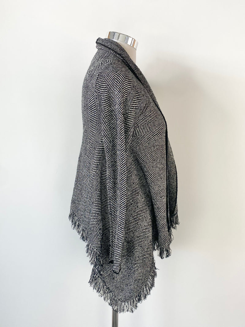 Lauren Vidal Herringbone Knitwear Cardigan - AU10/12
