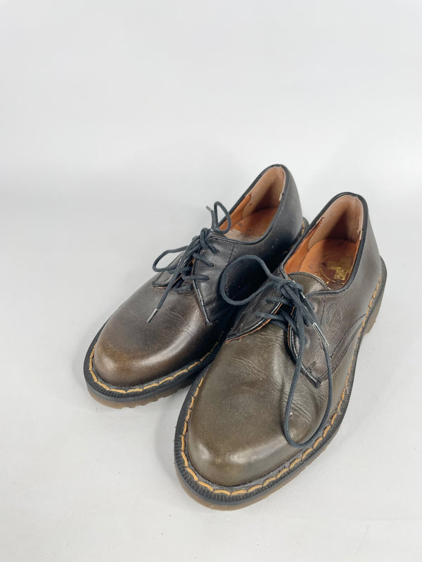 Dr. Martens Vintage Dark Brown 3-Eye Lace Up Shoes - EU36