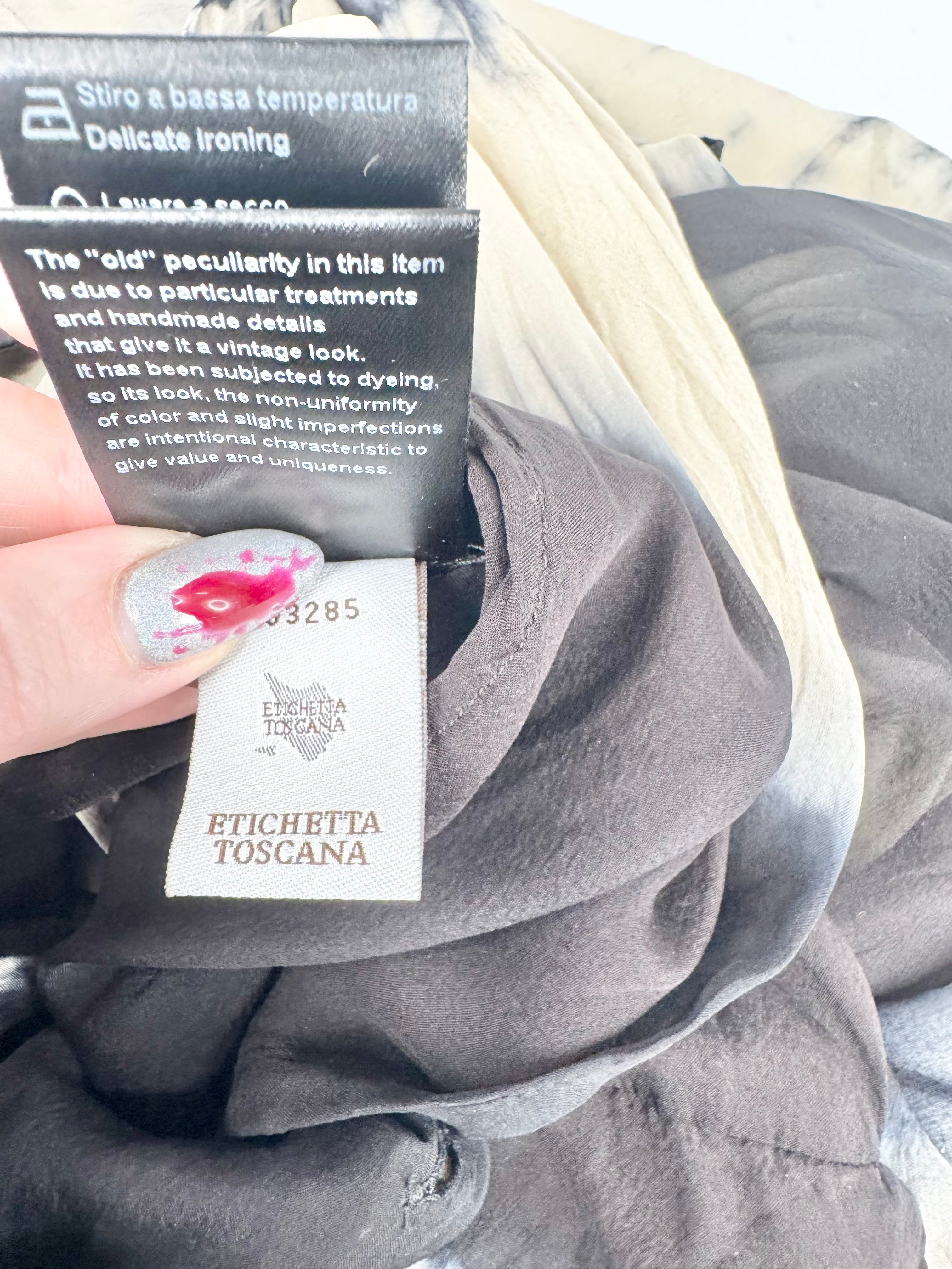 Etichetta Toscana Black & Beige Tie 2 Pce Set - AU12