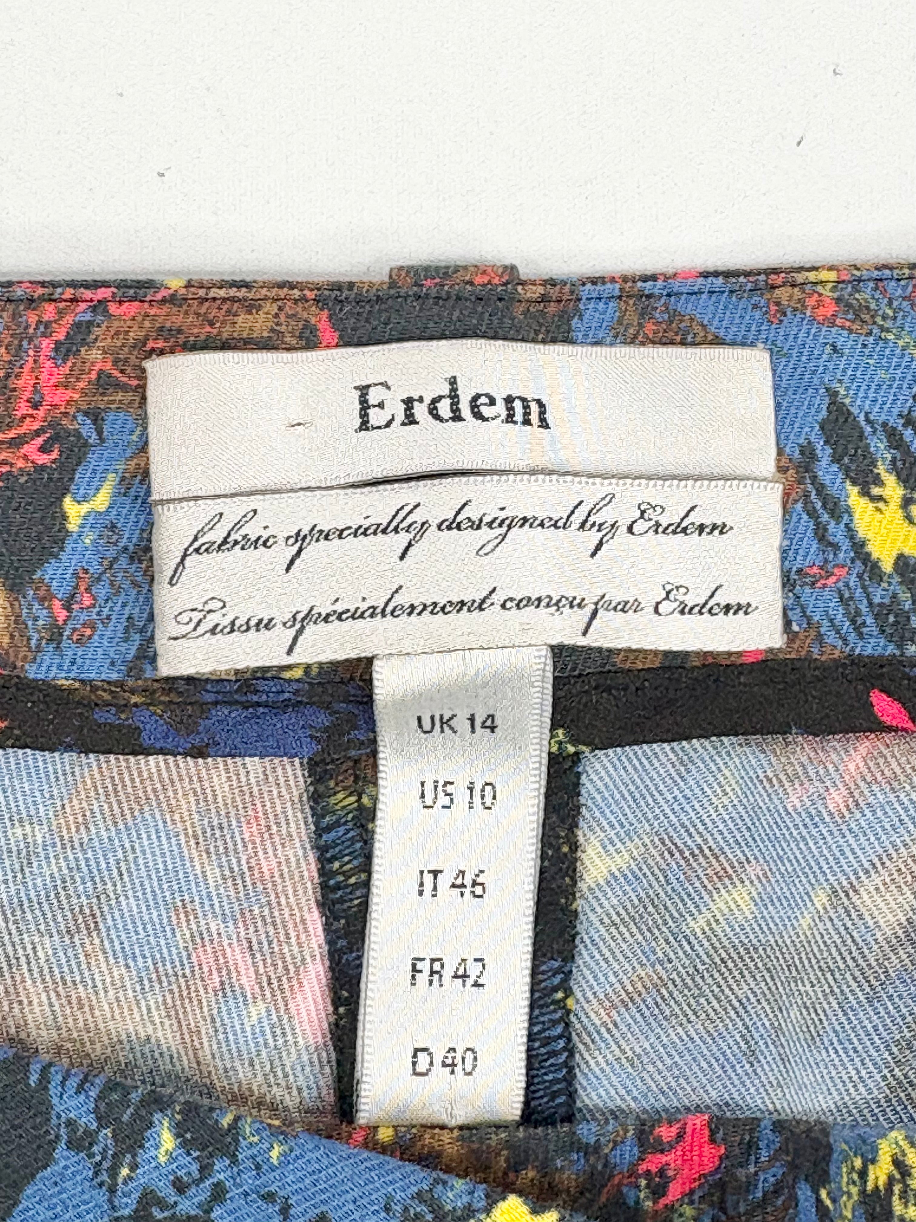 Erdem Abstract Multicolour Low-Rise Pants - AU14