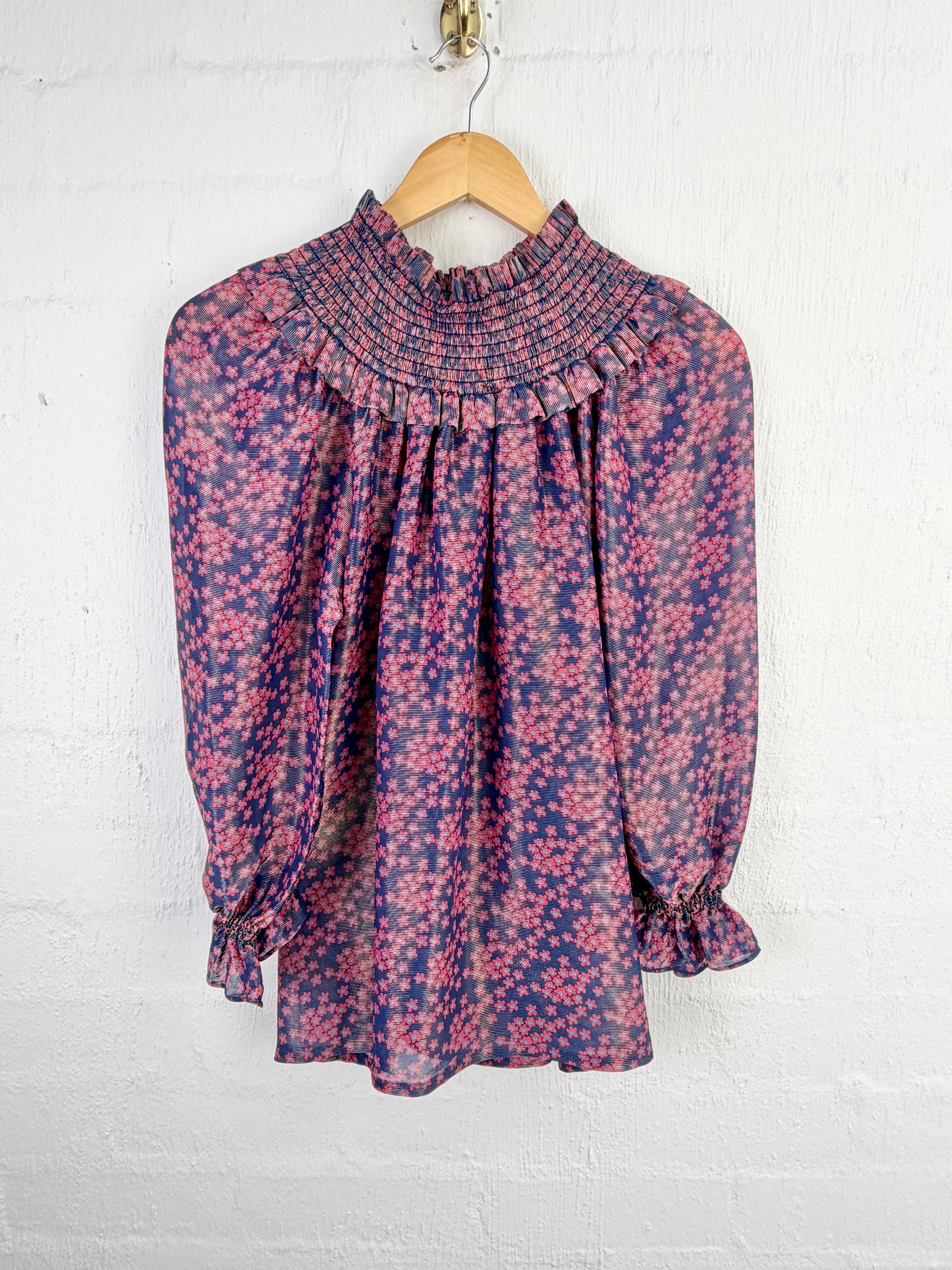 Manoush Violet & Mauve Floral Blouse - AU10