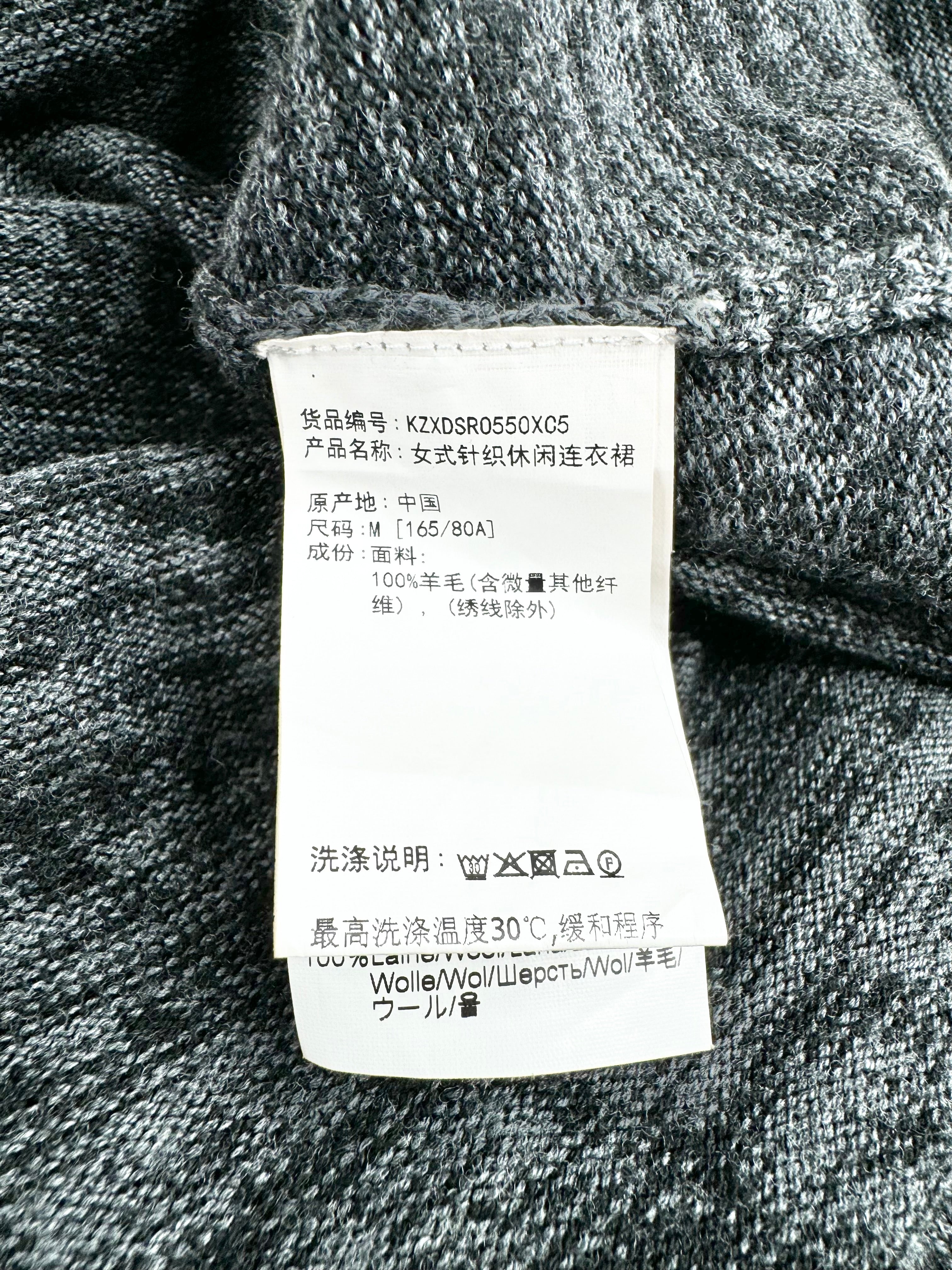 Kenzo Grey & Black Tiger Pattern Knitted Dress - AU10