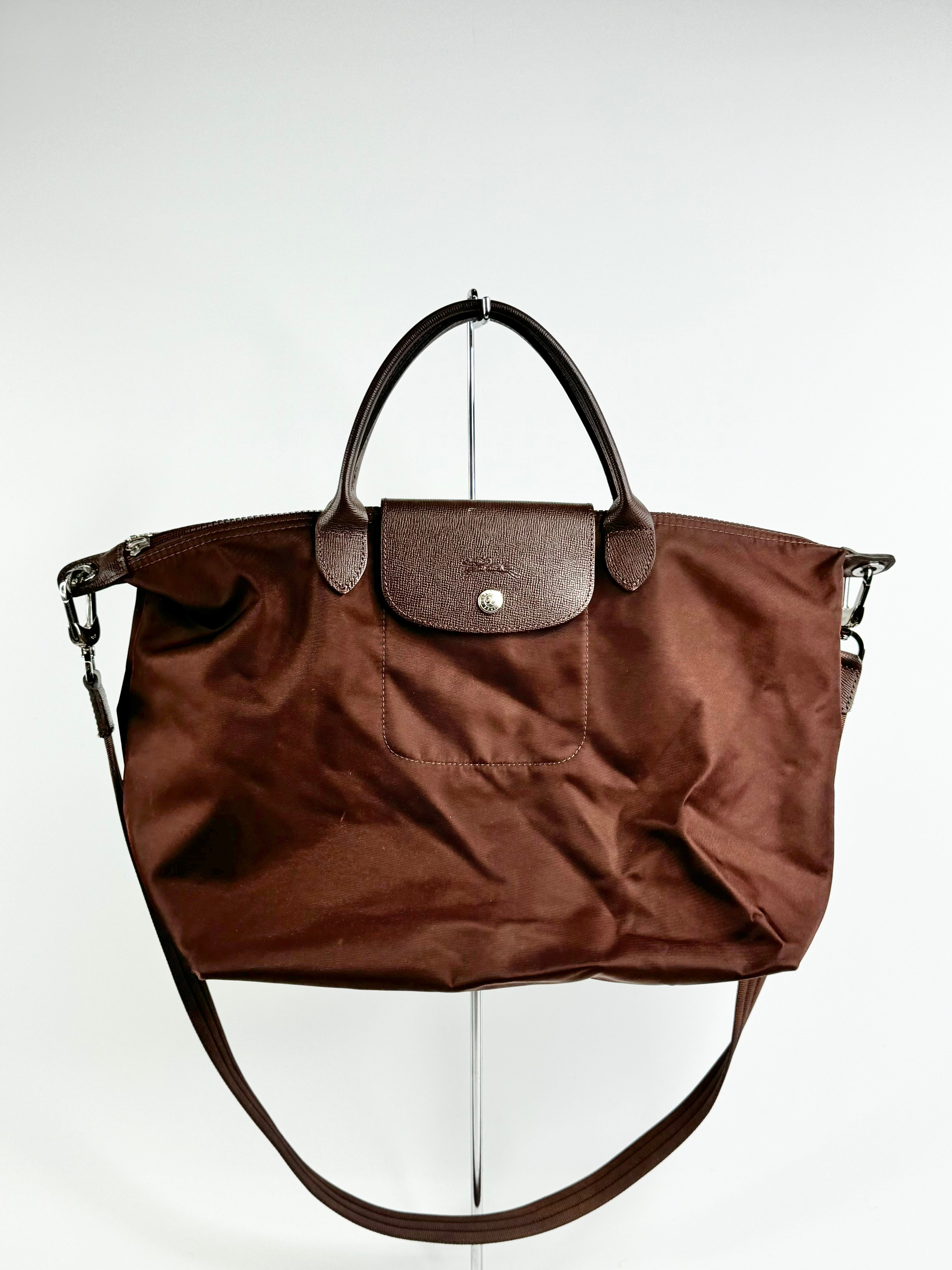 Longchamp Le Pliage Chocolate Brown Bag