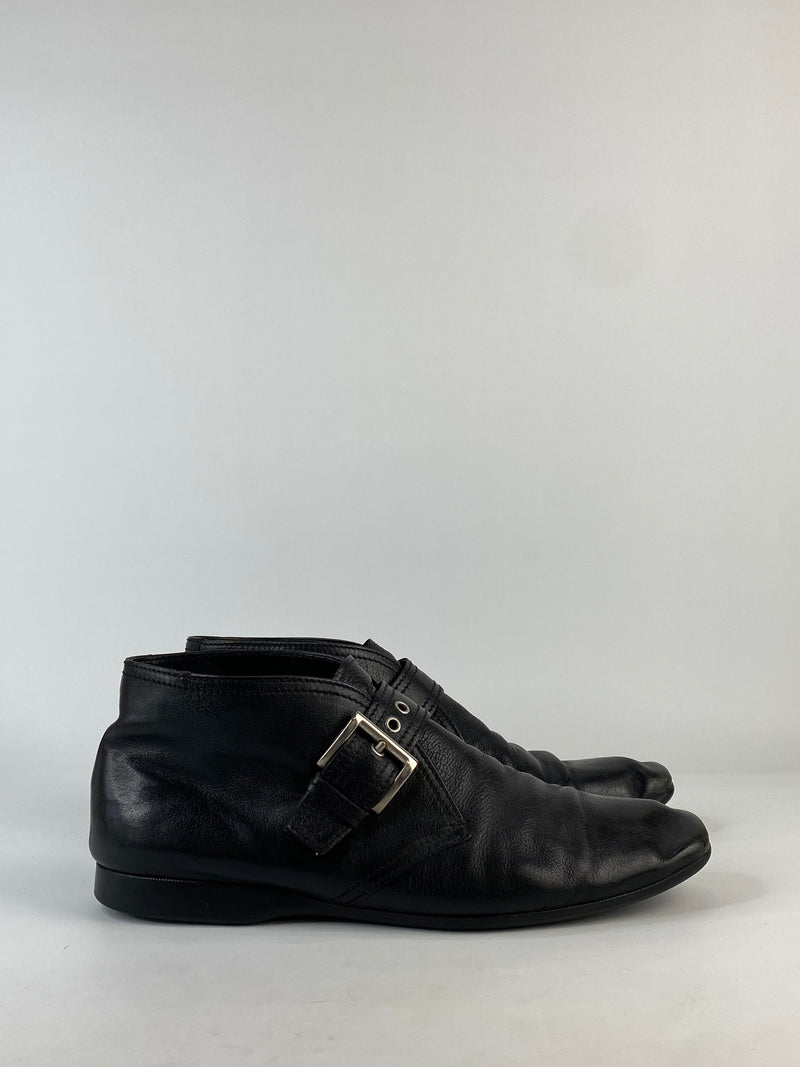 Prada Black Leather Boots - 10.5