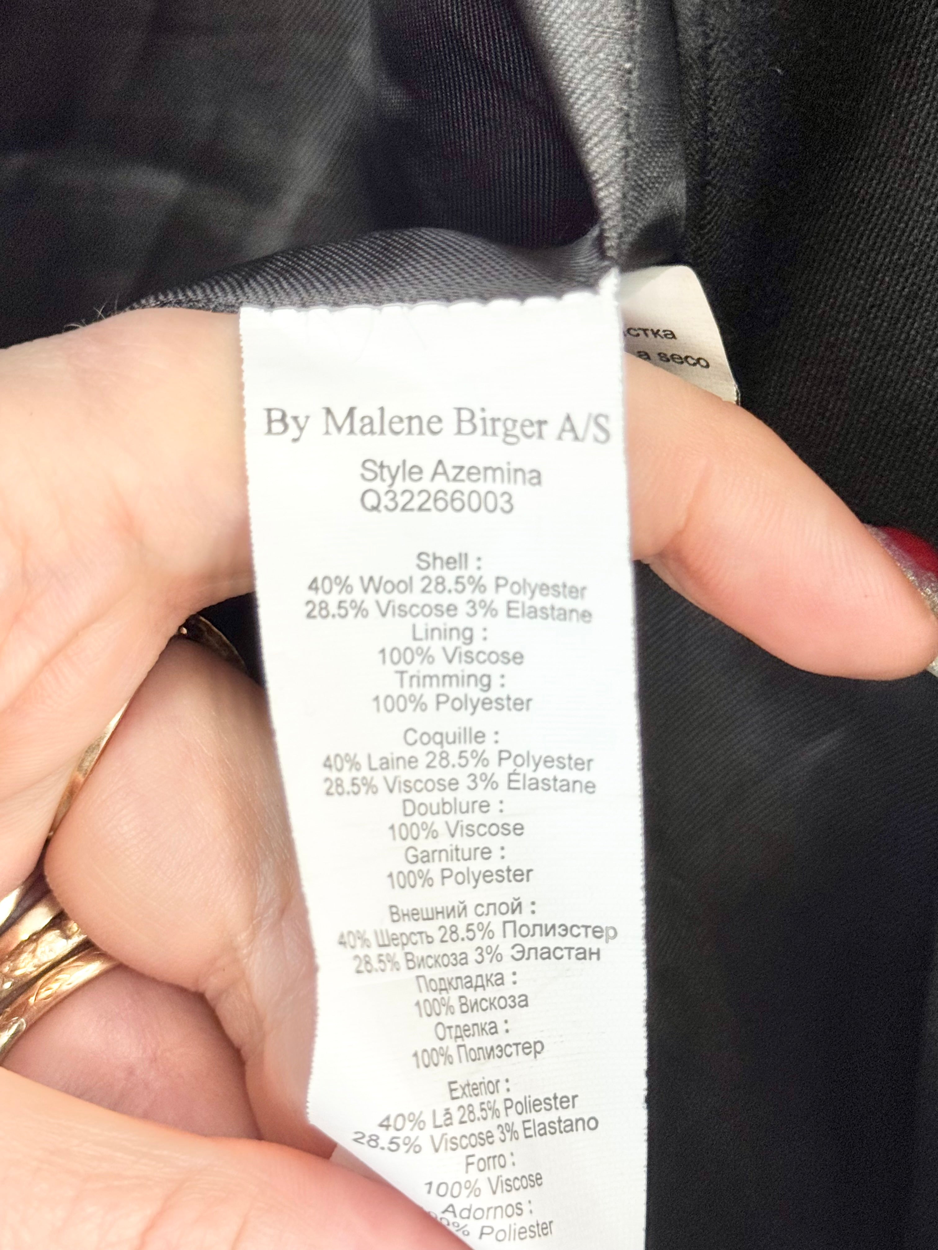 Malene Birger Sleek Black Smoking Jacket - AU8/10