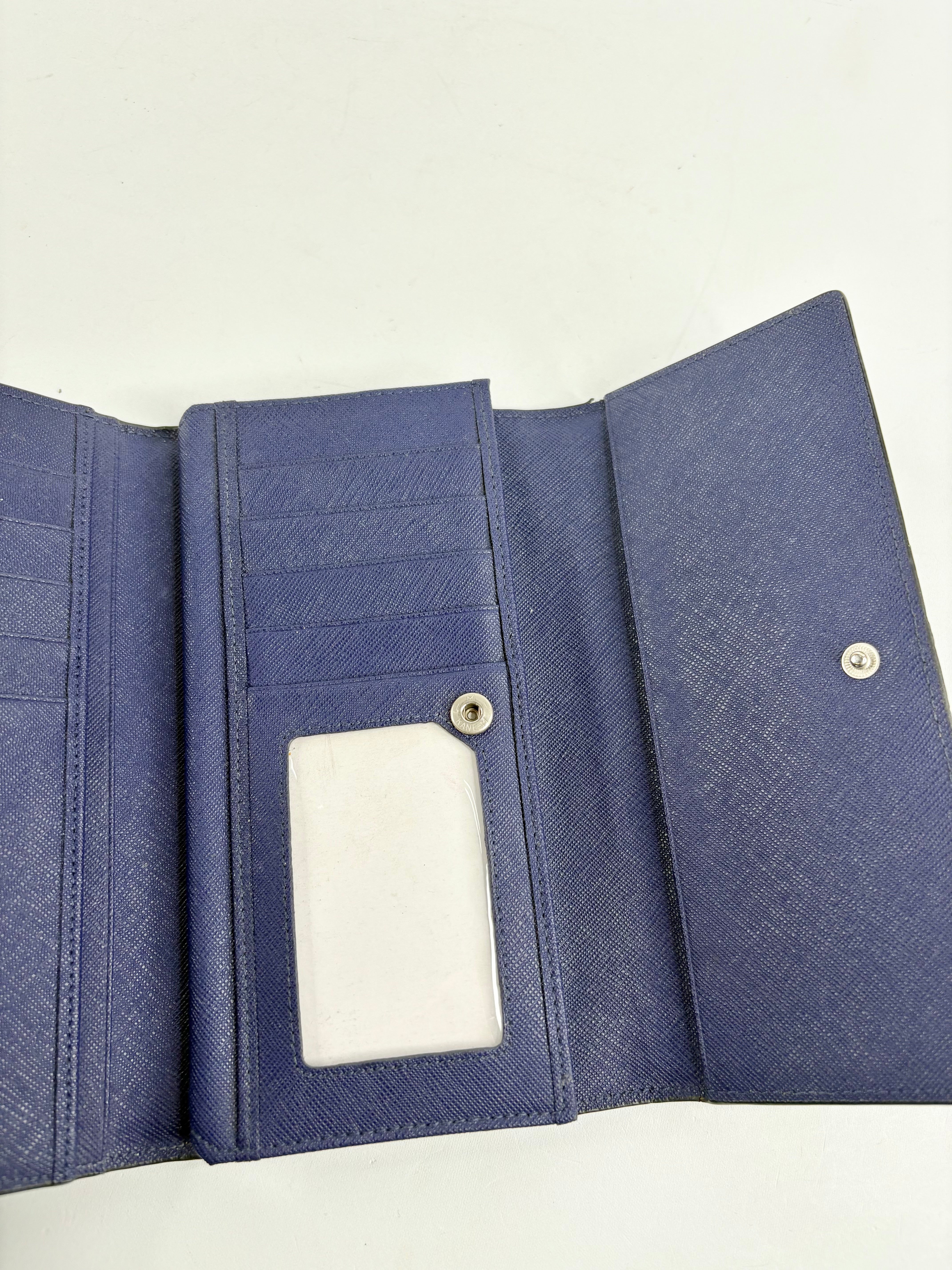 Calvin Klein Indigo Leather Trifold Wallet