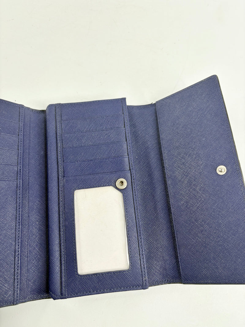 Calvin Klein Indigo Leather Trifold Wallet