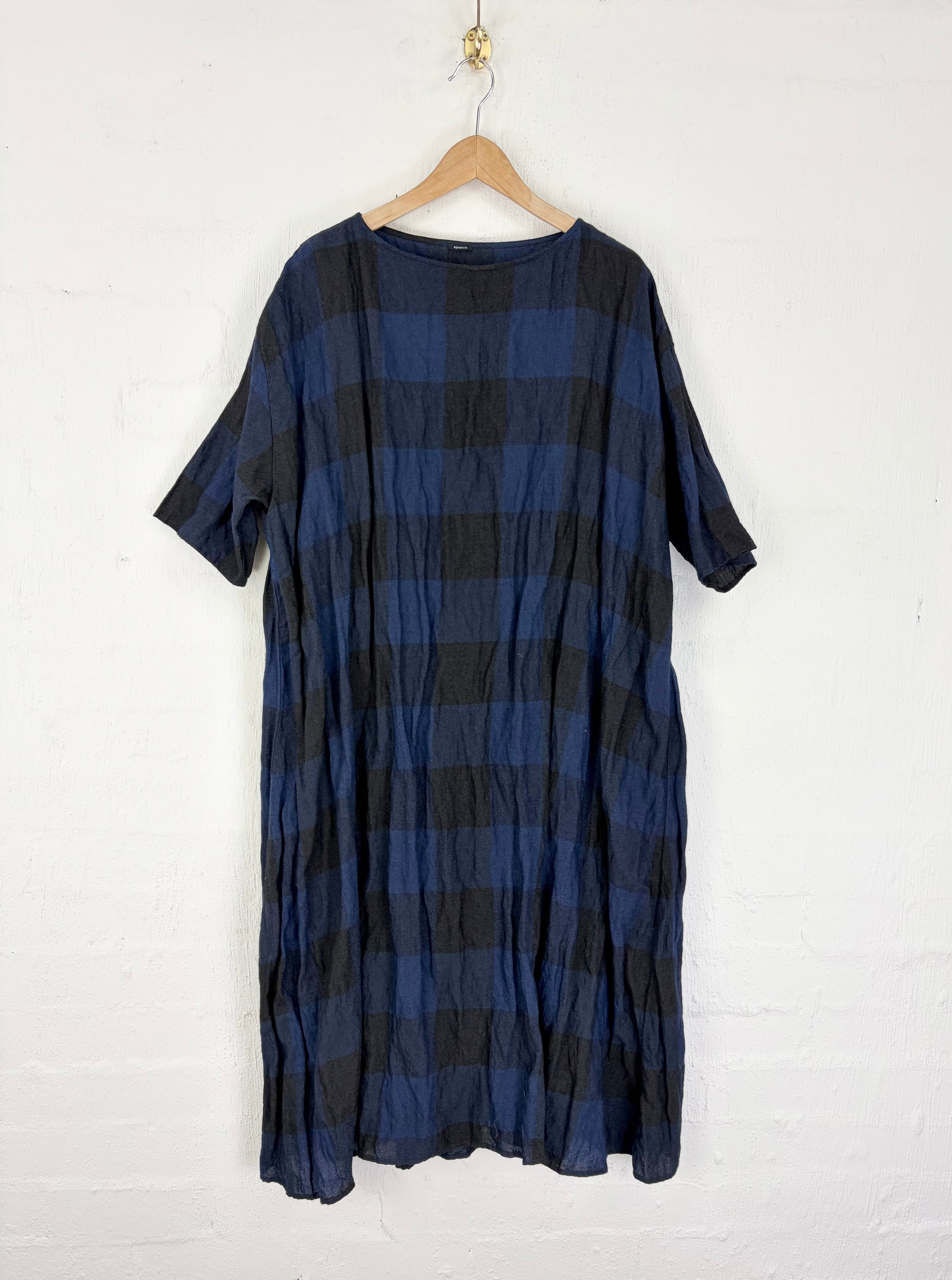 Apuntob Navy & Black XL Plaid Dress - AU10/12/14