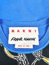 Marni x Frank Navin Electric Blue Chain Print Jumper - AU8/10