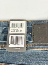 G-Star Raw Midge Dark Blue Saddle Mid-Rise Straight Jeans - W28