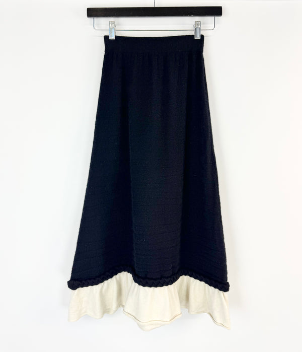 Viceta Wang Black & White Wool Skirt NWT - AU6