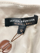 Jayson Brunsdon Sandy Taupe Midi Dress - AU12