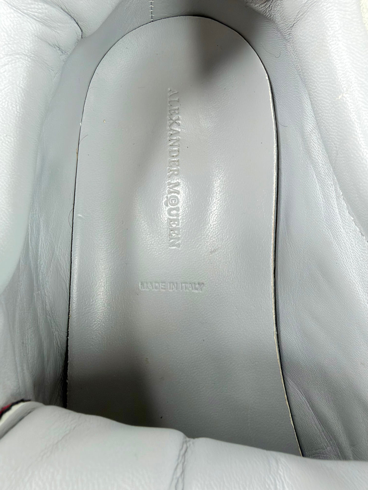 Alexander McQueen Oversized Patchwork Cocktail Silver Sneakers - EU42