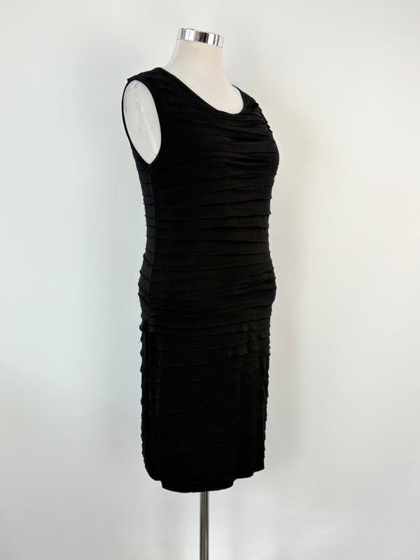 Lauren Vidal Black 'Tao' Tiered Shift Dress - AU10/12