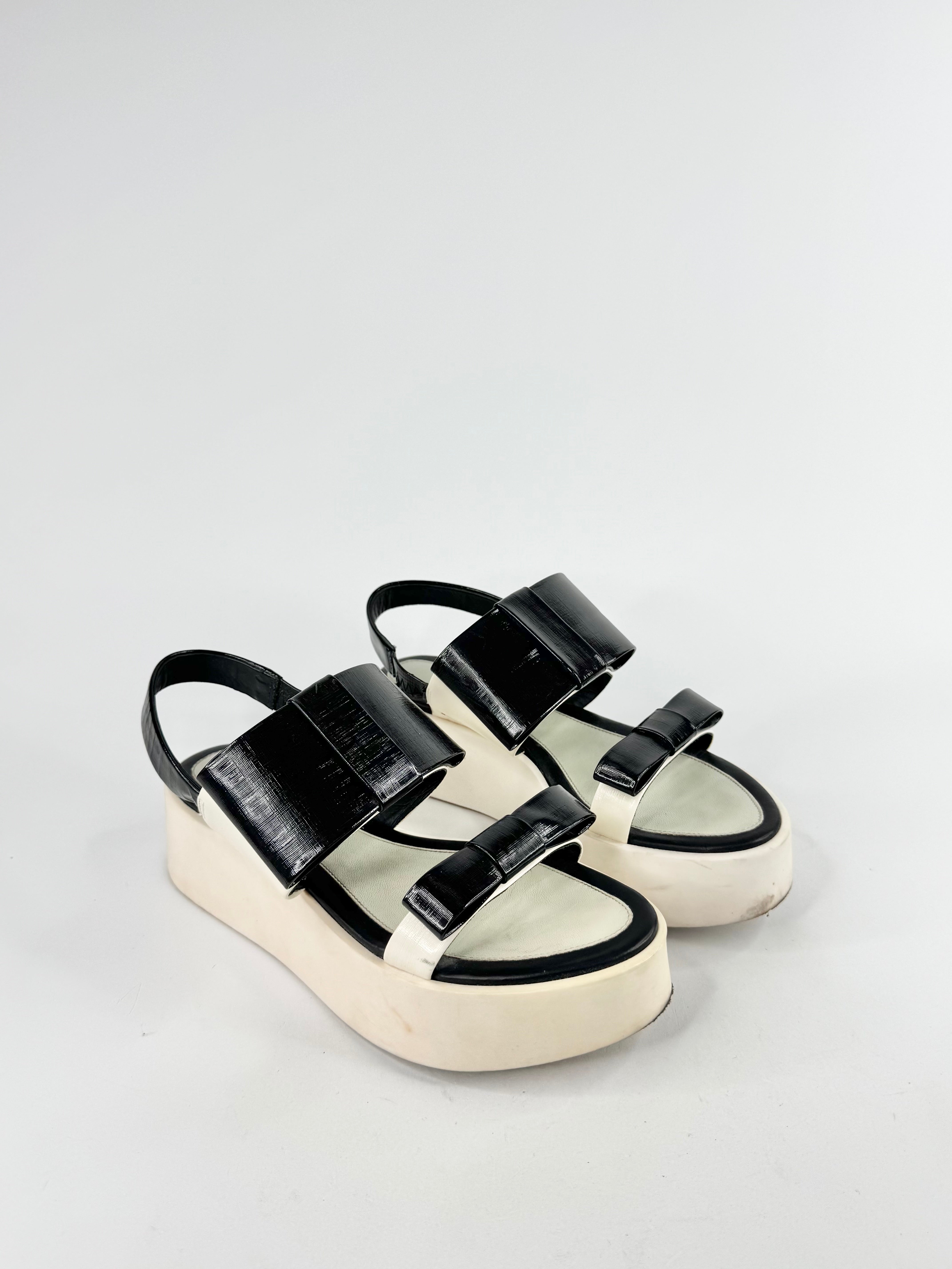 Kenzo Black & White Platform Sandals - EU40