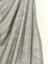 Alistair Trung Black & White Rib Cowl-Neck Tunic - AU8/10