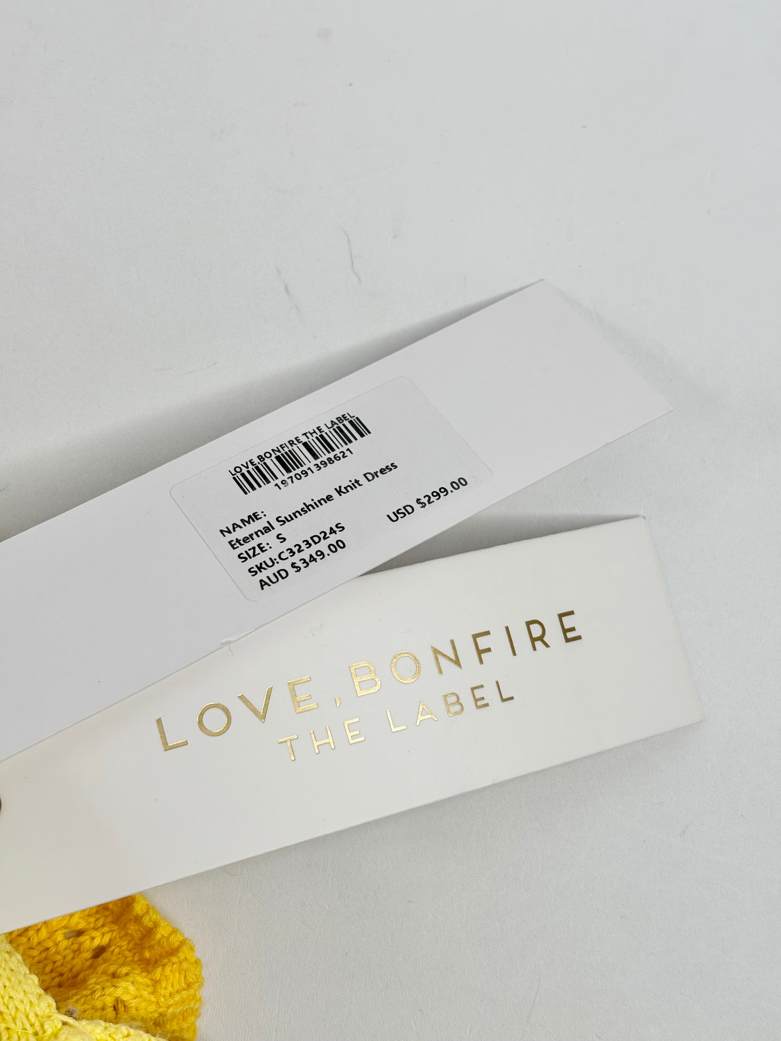 Love, Bonfire the Label 'Eternal Sunshine' Crochet Knit Dress - AU8