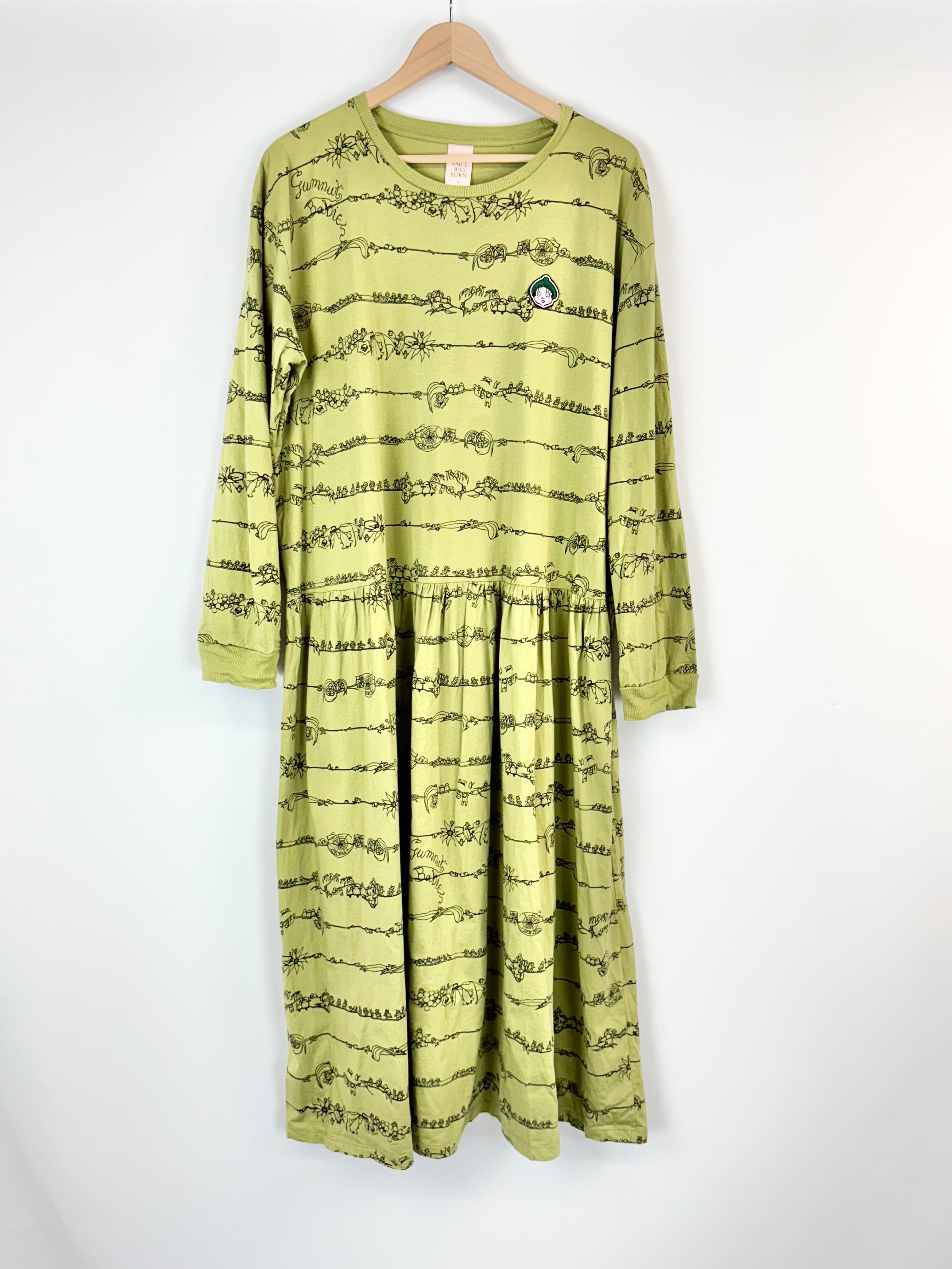 Romance was Born x May Gibbs Khaki Green Dress - AU16