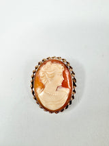Antique 9ct Rose Gold Cameo Brooch