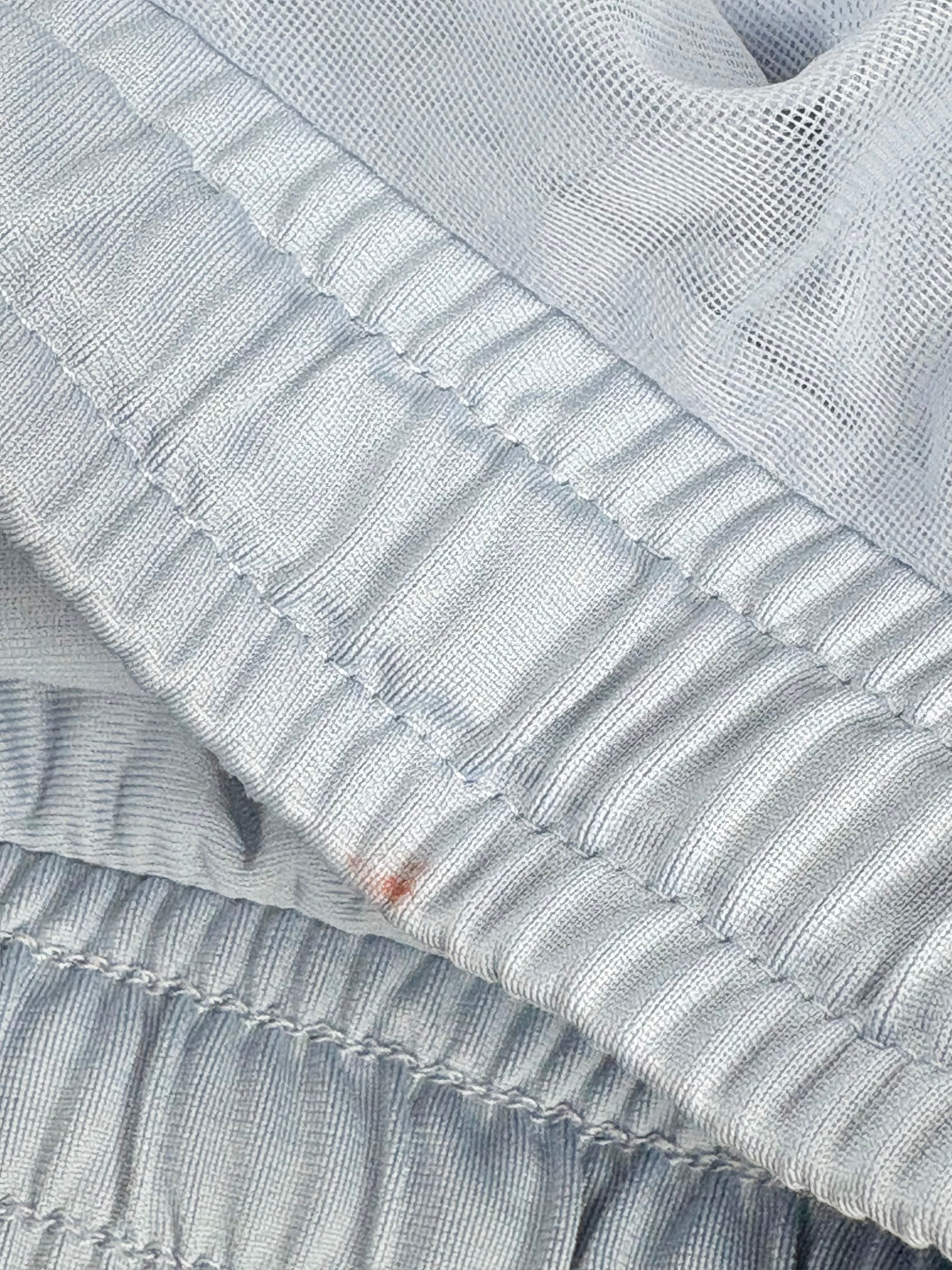 Adidas Chalk Blue Sheer-Mesh Track Pants - AU10