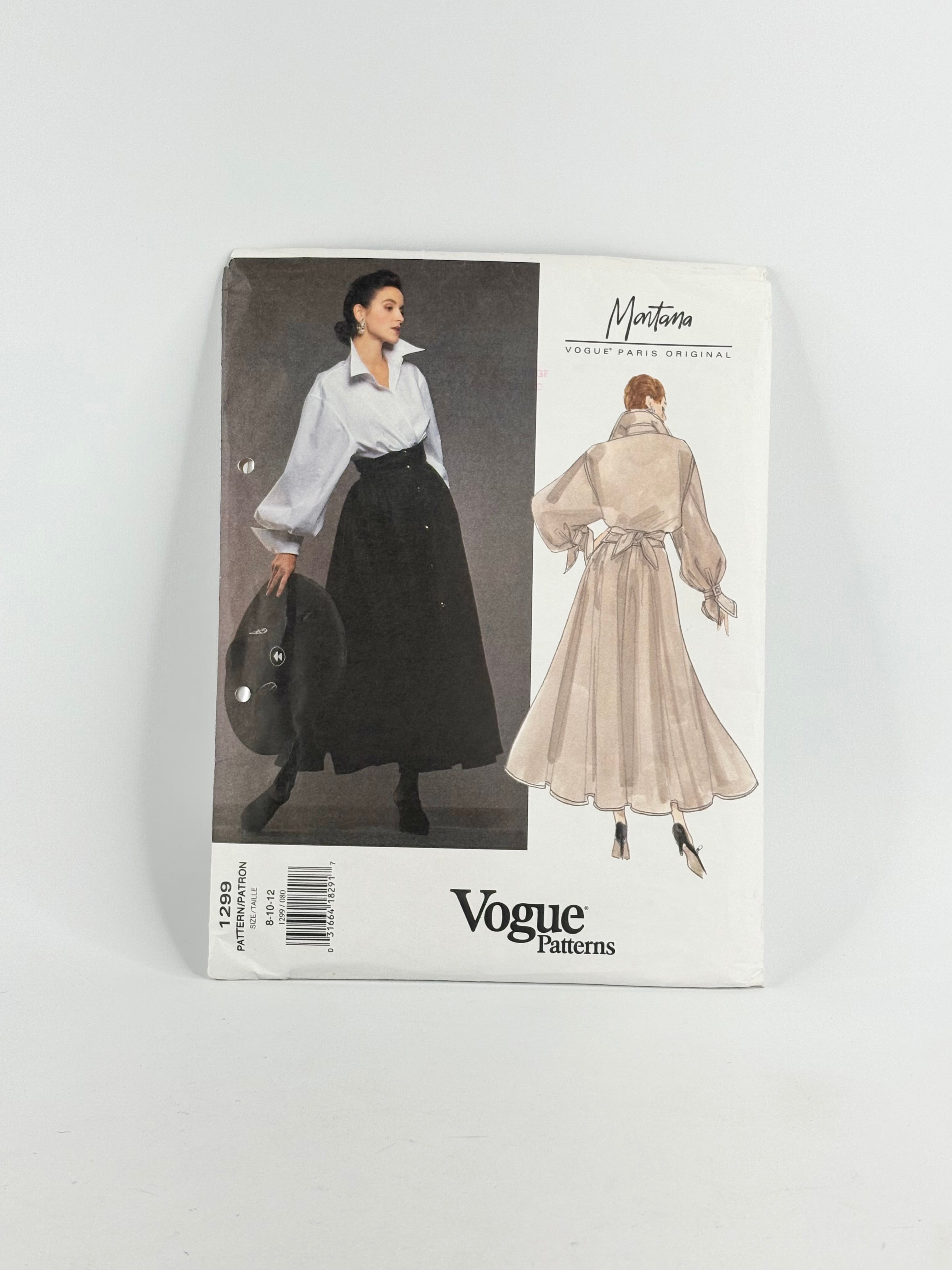 Vogue Paris Original Montana Shirt & Skirt: No. 1299 - Size 8/12