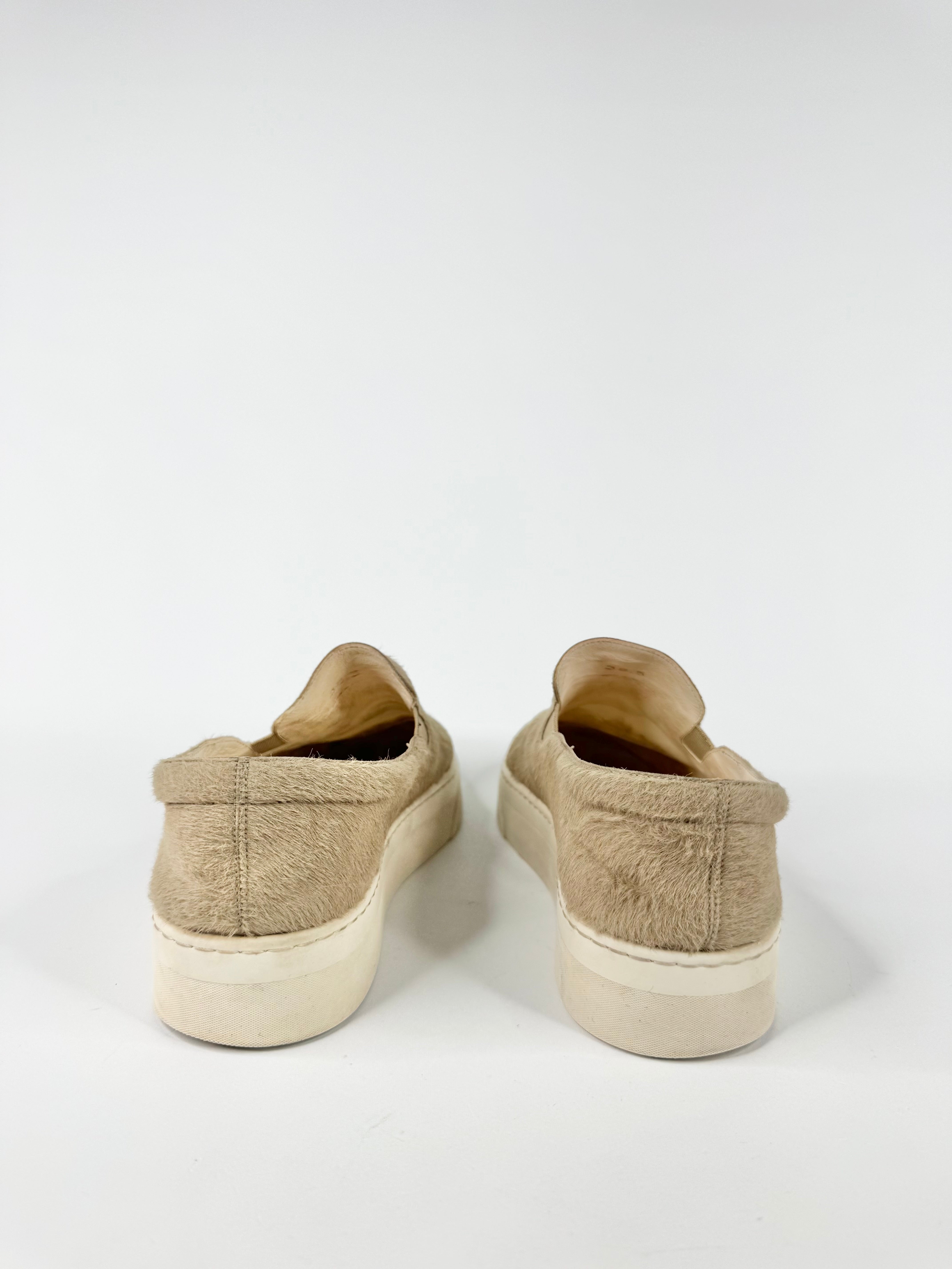 The Row Beige 'Dean' Slip On Sneakers - EU38.5