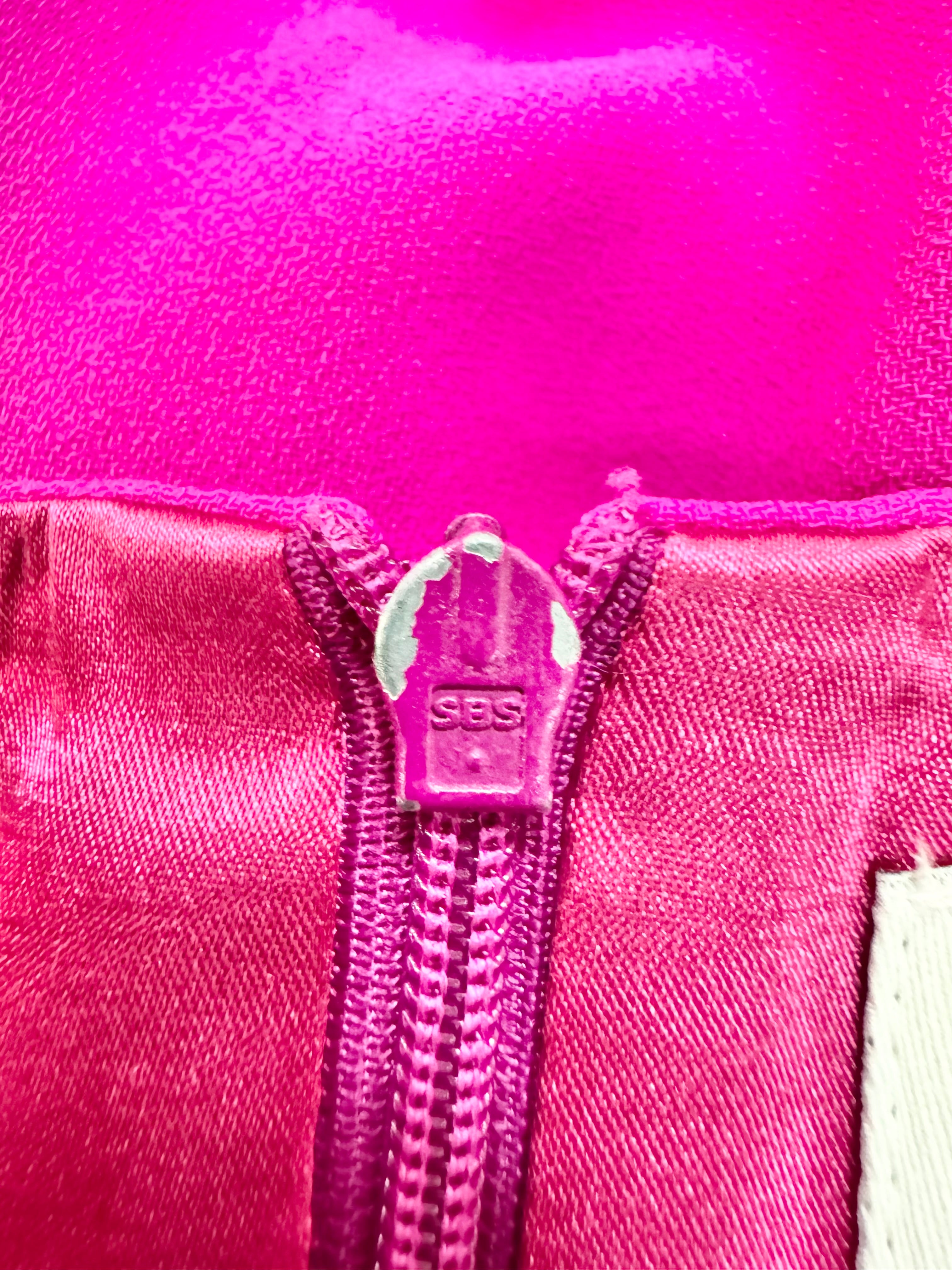 Umit Kutluk Haute Couture Shocking Pink Crepe Sleeveless Jumpsuit - AU8
