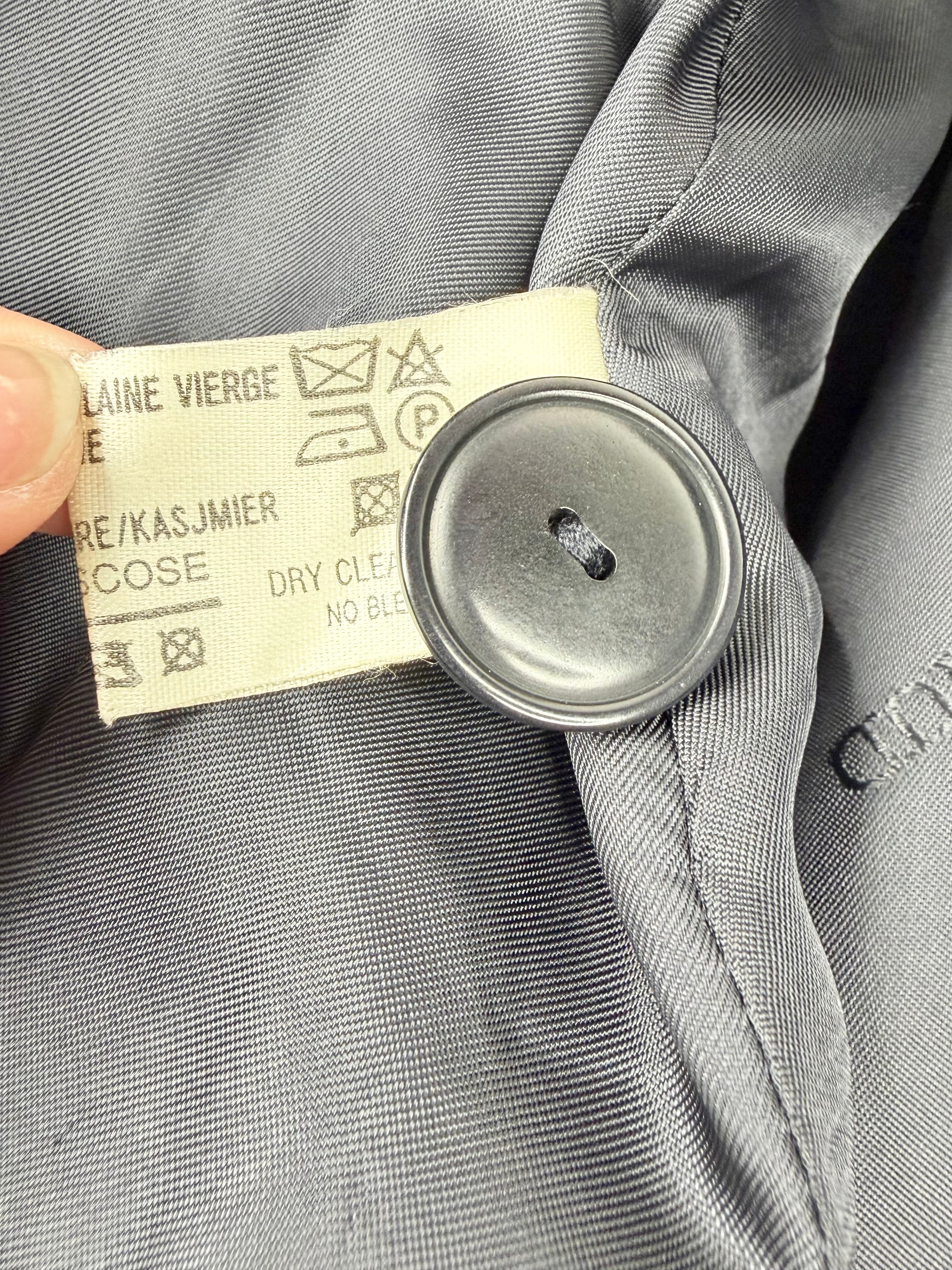 Vintage Louis Feraud Navy Wool & Cashmere Swing Coat - AU12