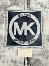 Michael by Michael Kors Off-White & Black Tie-Dye Denim Jacket - AU10/12