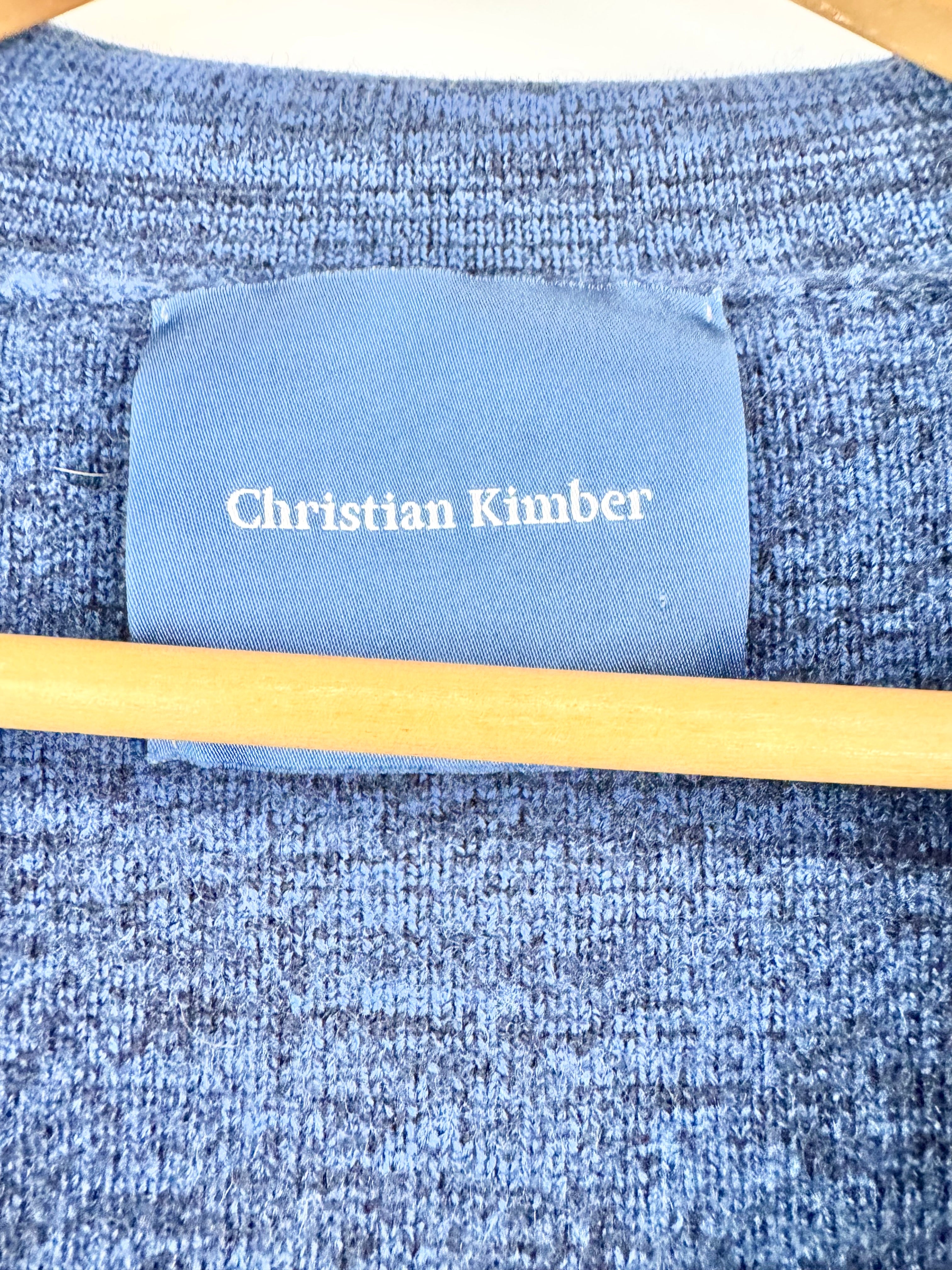 Christian Kimber Midnight Blue Knit Jacket - L