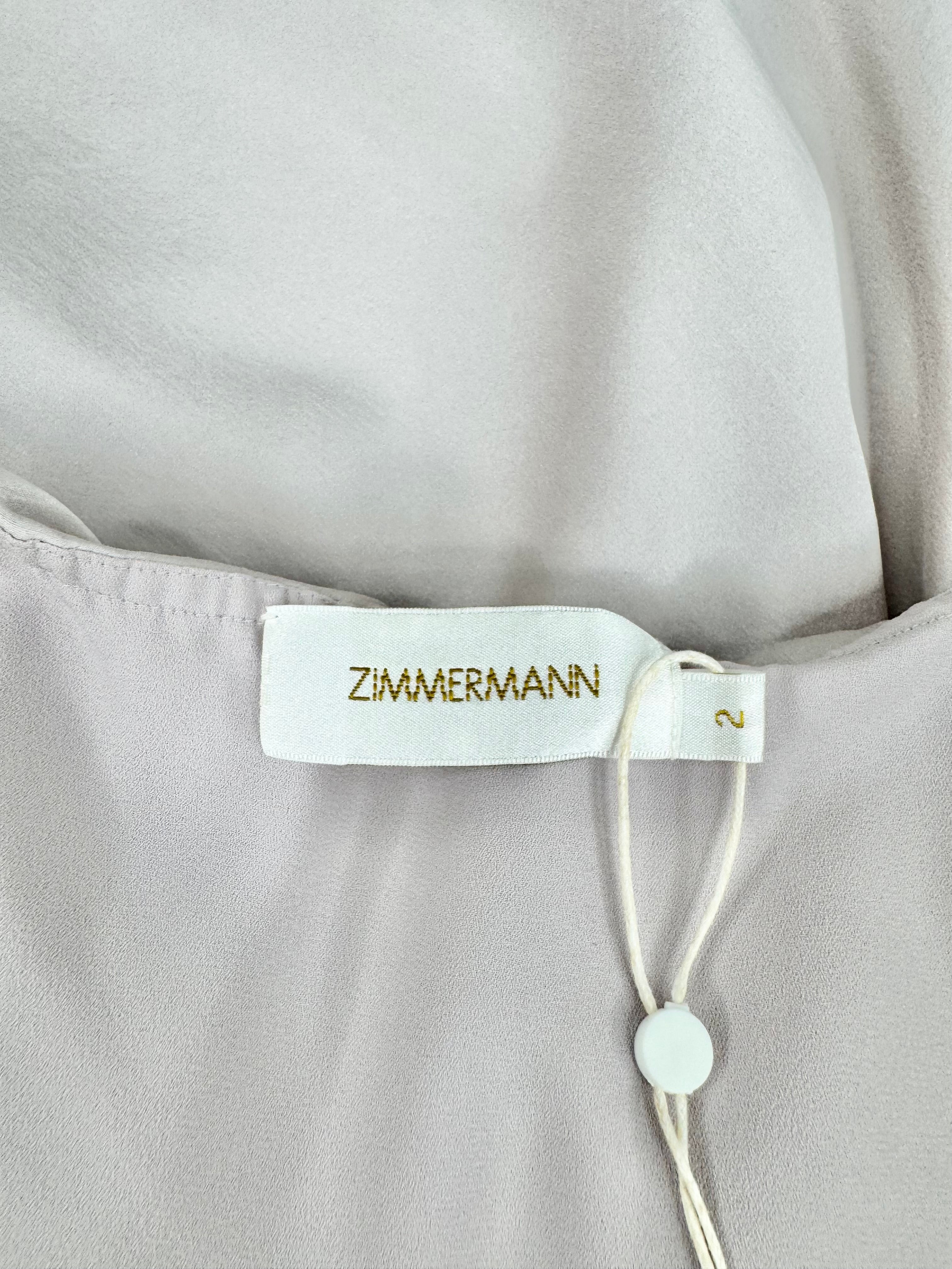 Zimmermann Primrose Pink One Shoulder Silk Dress - AU10