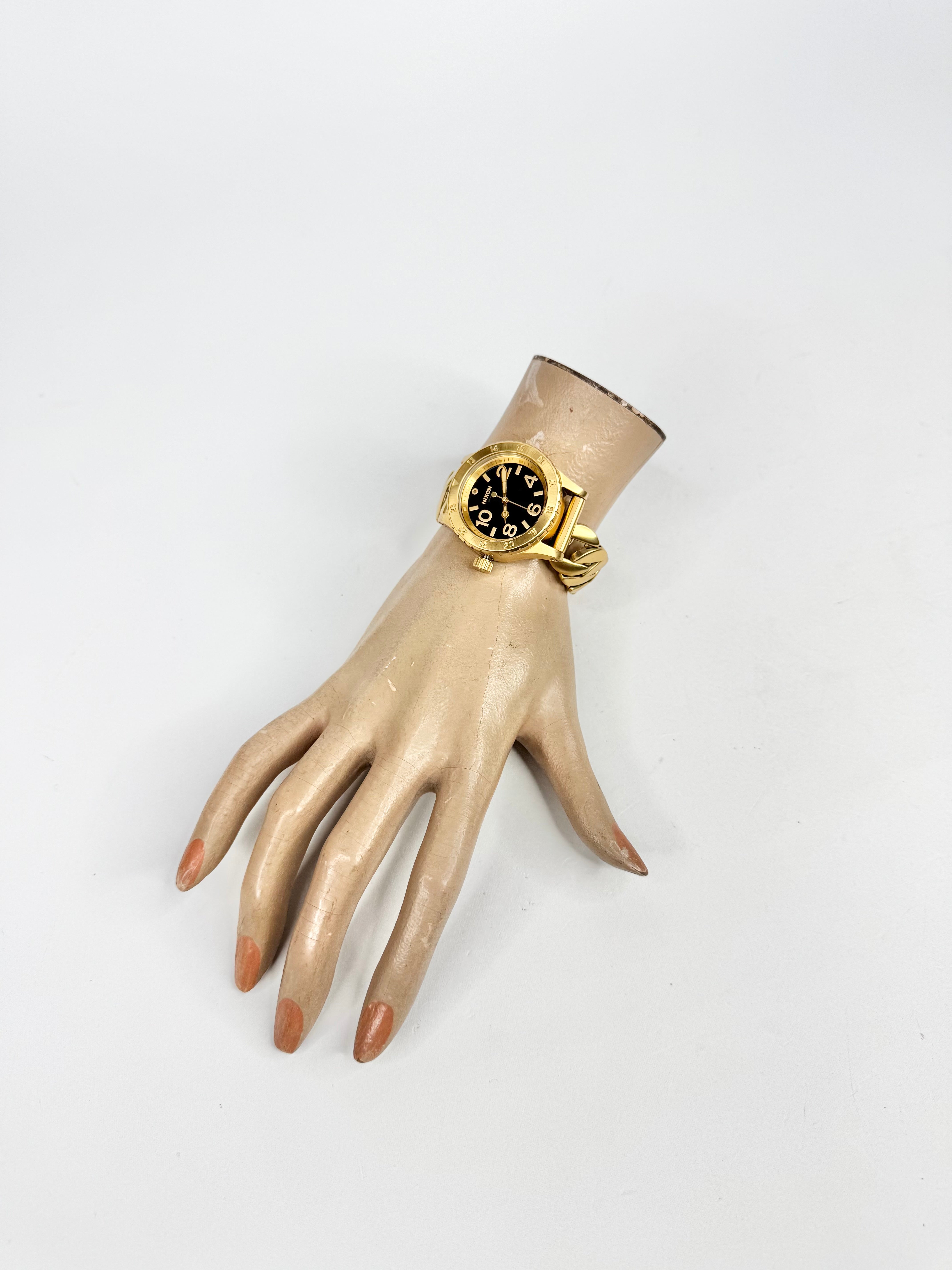 MFW Nixon Gold Stainless Steel Watch