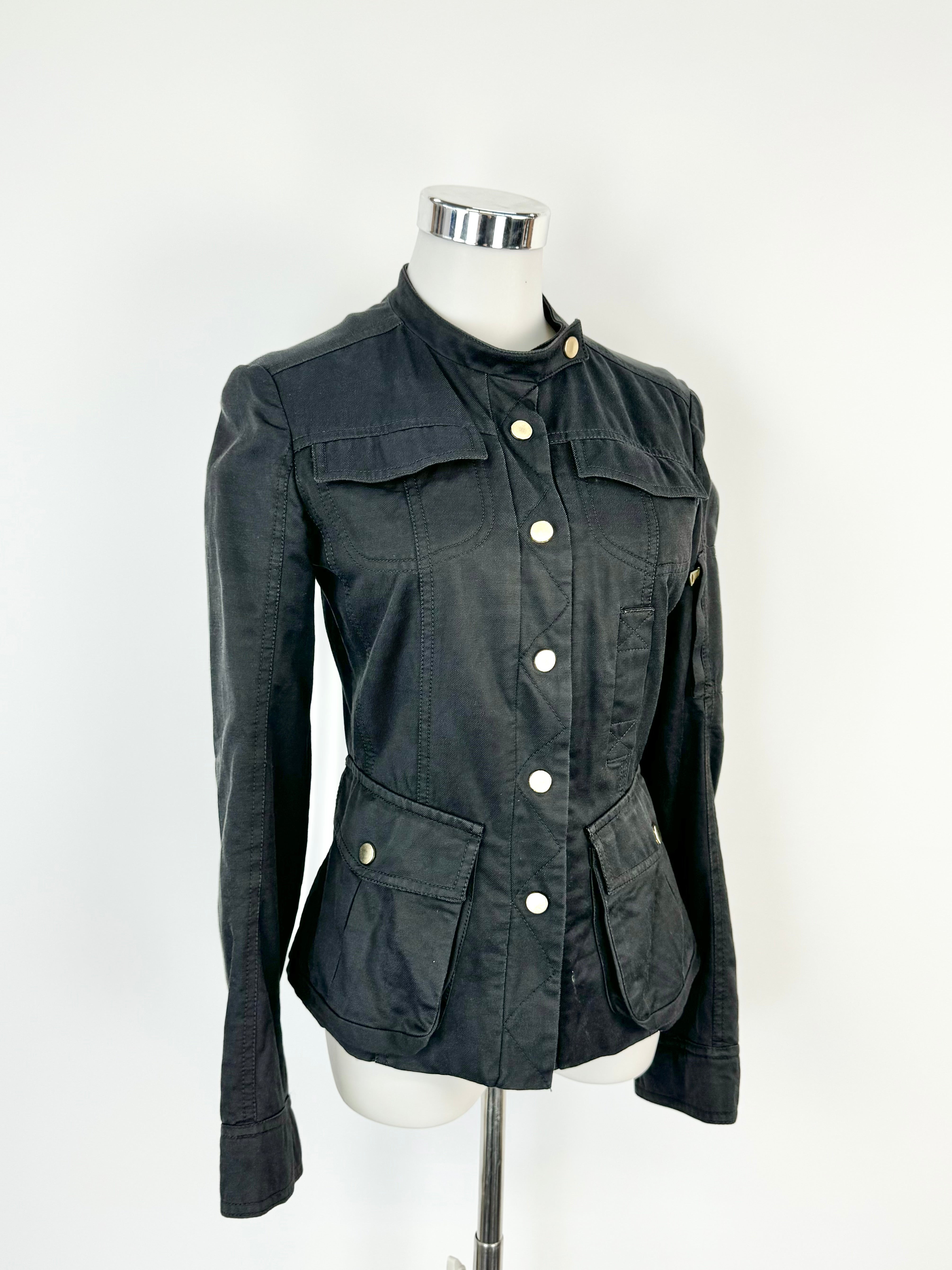 Alysi Black Cotton Blend Jacket - AU10
