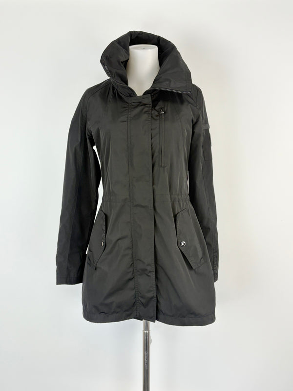 Lauren by Ralph Lauren Black Hooded Spray Jacket - XXS