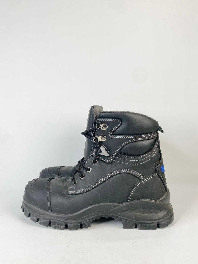 Blundstone 997 Black Leather Water-Resistant Safety Cap Safety Boots - 8