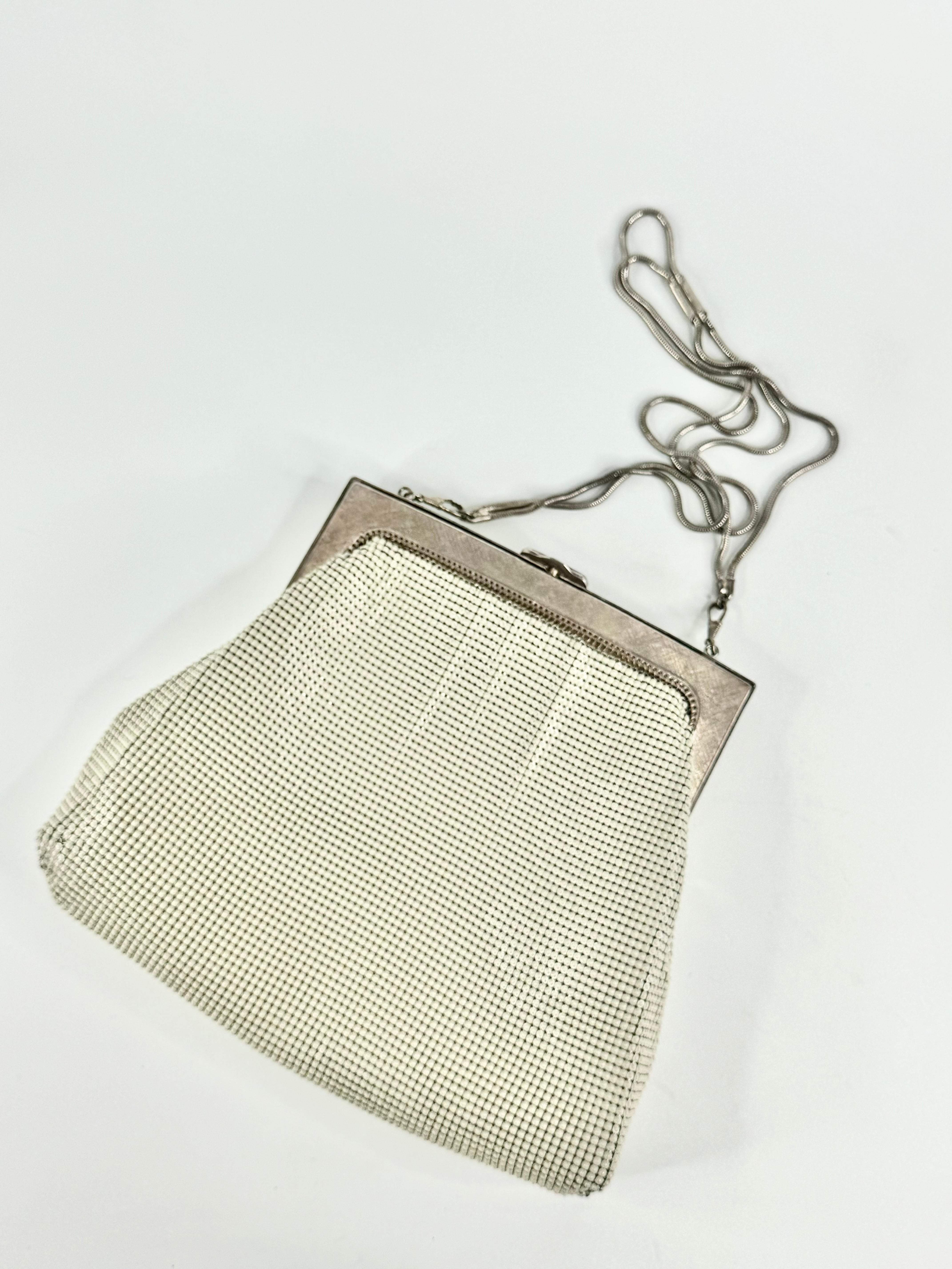 Vintage Oroton Dove Grey Mesh Bag