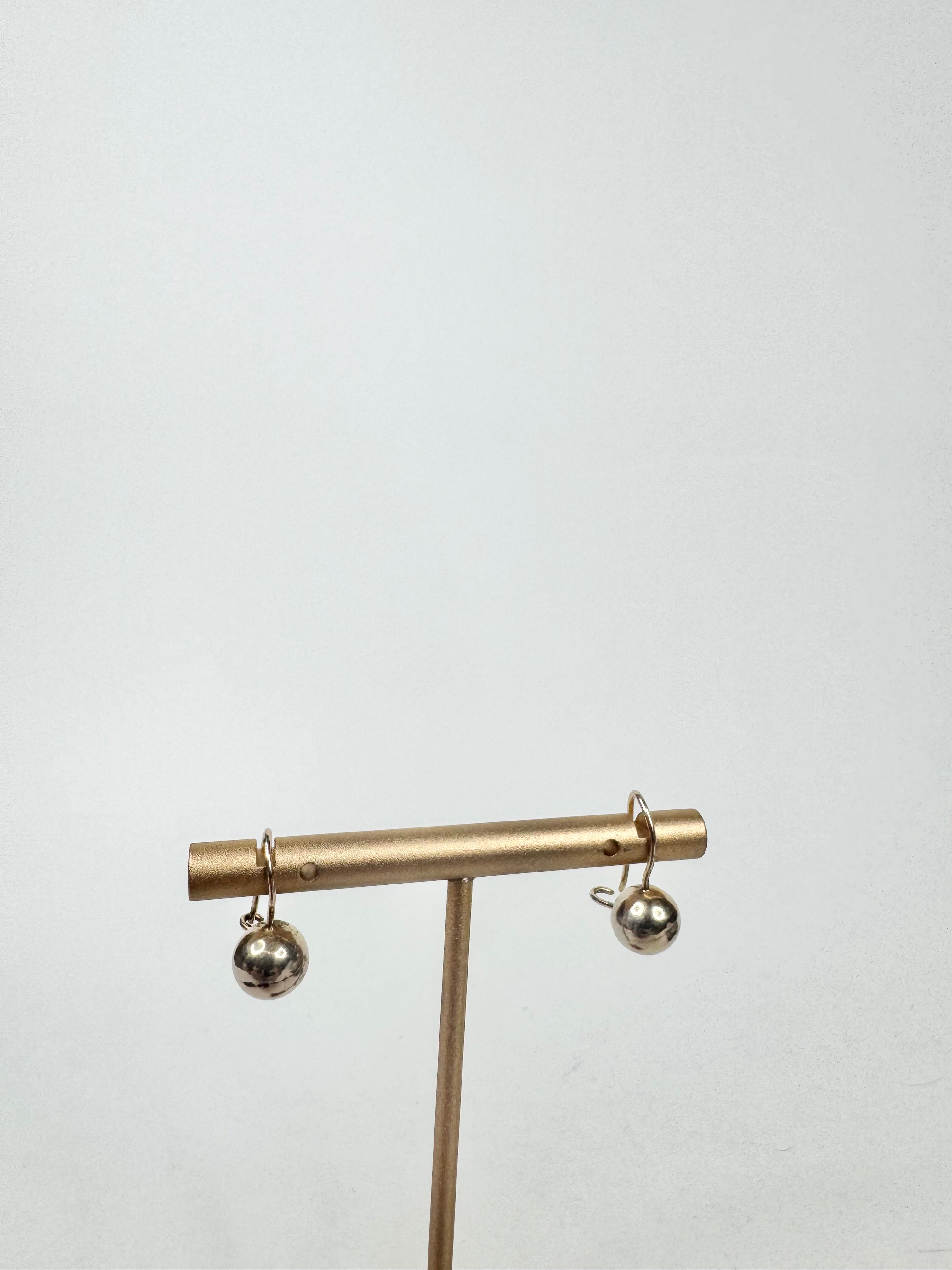 Gold Plated Ball Drop Earrings