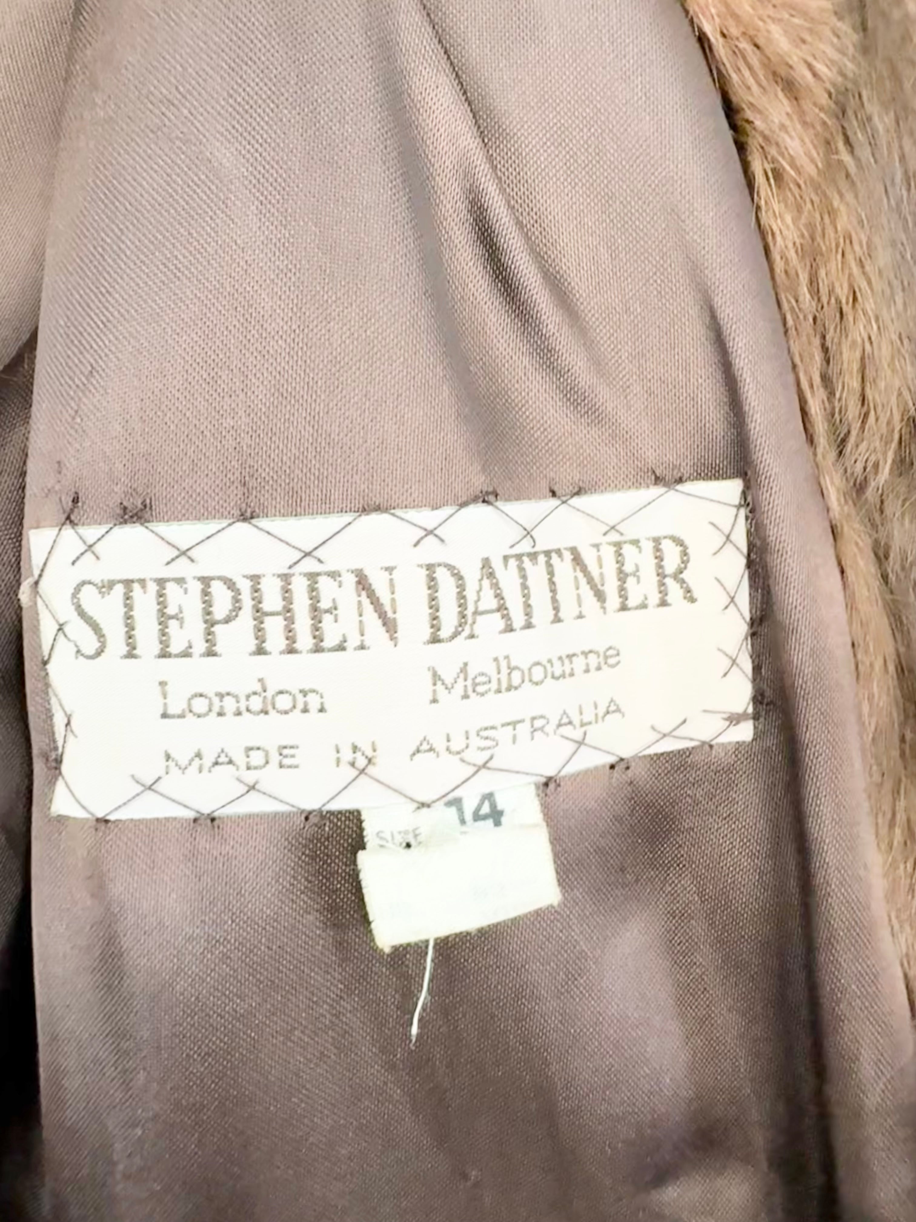 Vintage Stephen Dattner Tawny Brown Fur Coat - AU10