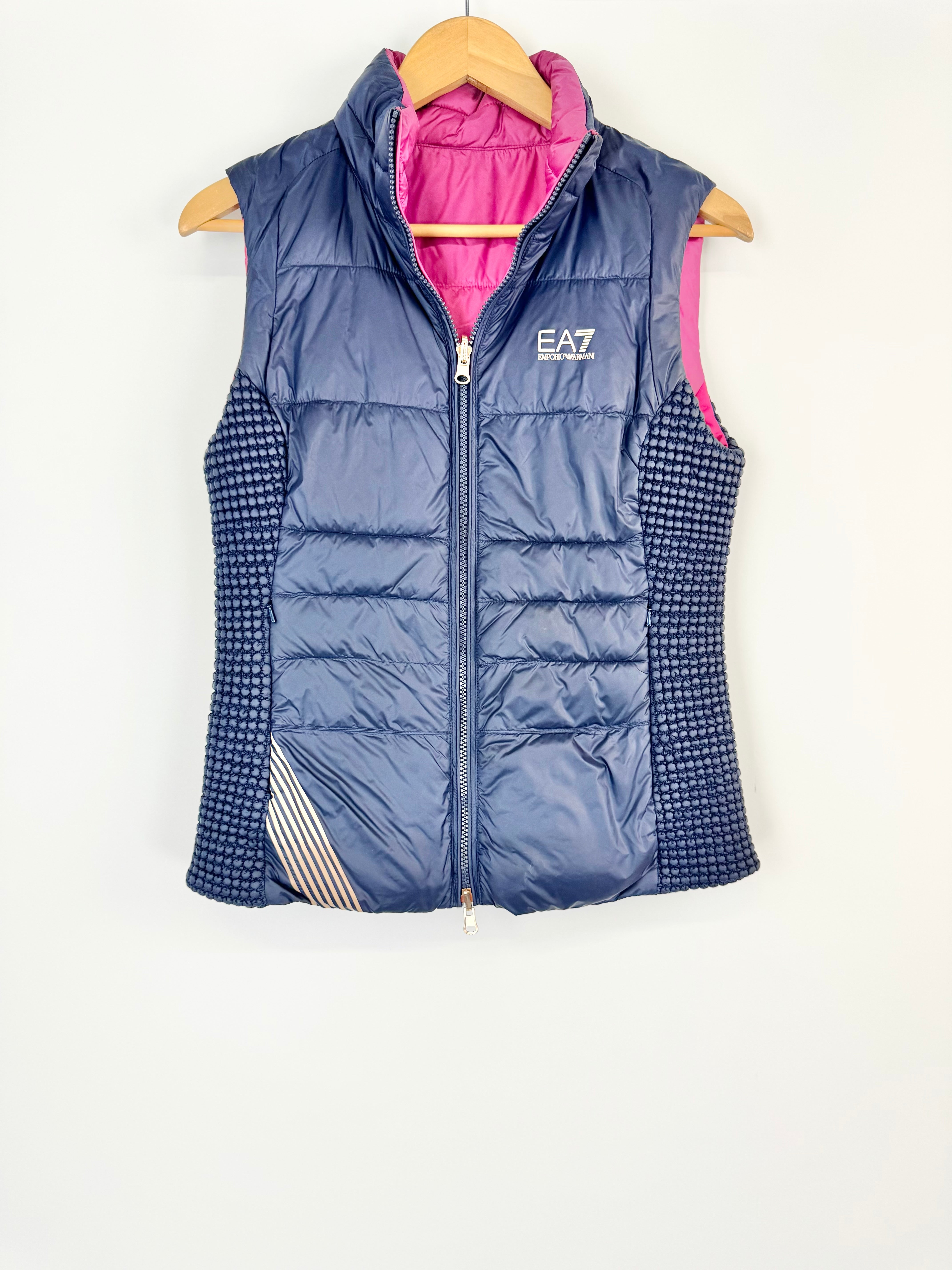 Emporio Armani EA7 Blue Puffer Reversible Vest - AU8/10