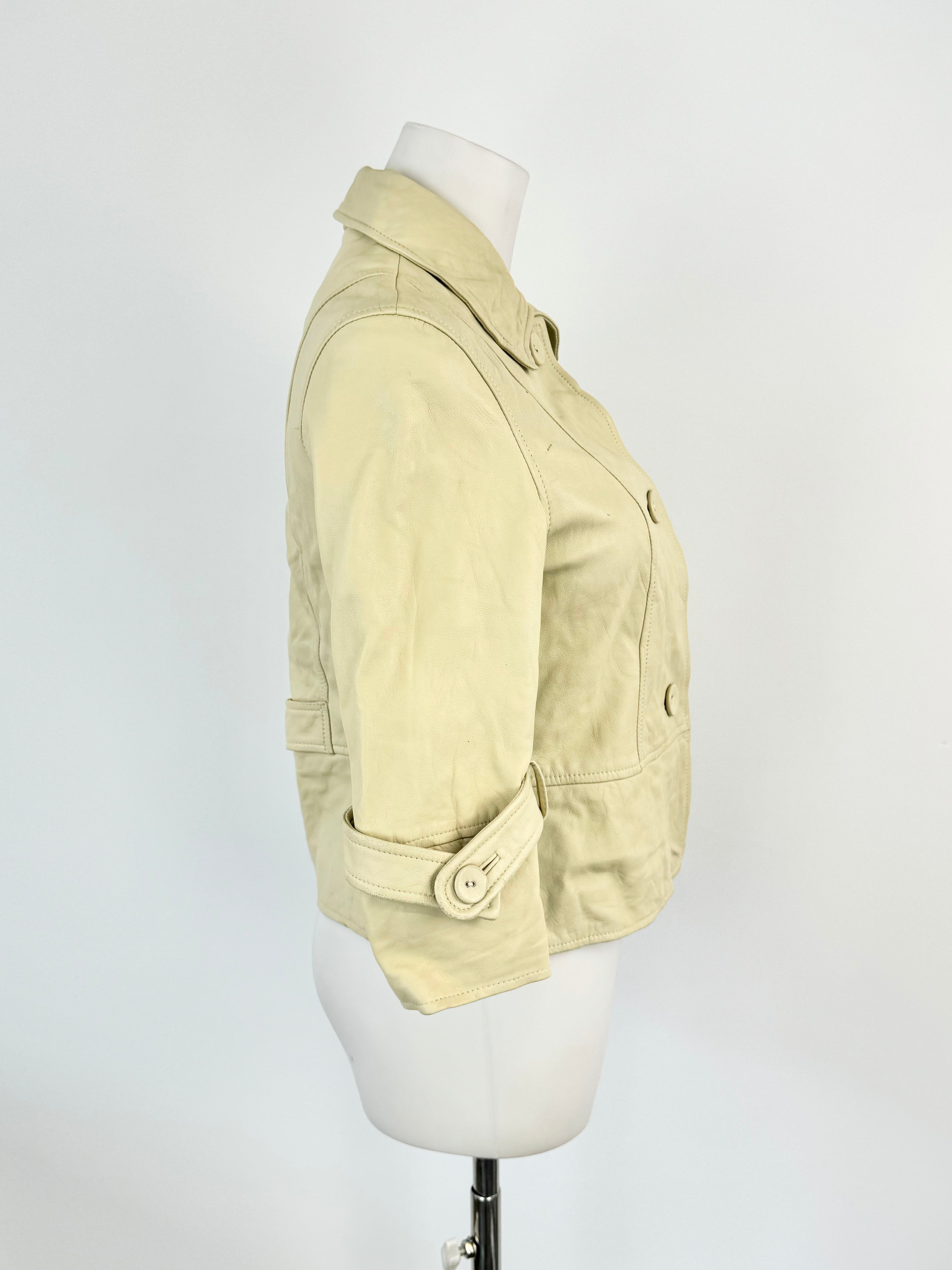 Husk Bisque Leather Jacket - AU6/8