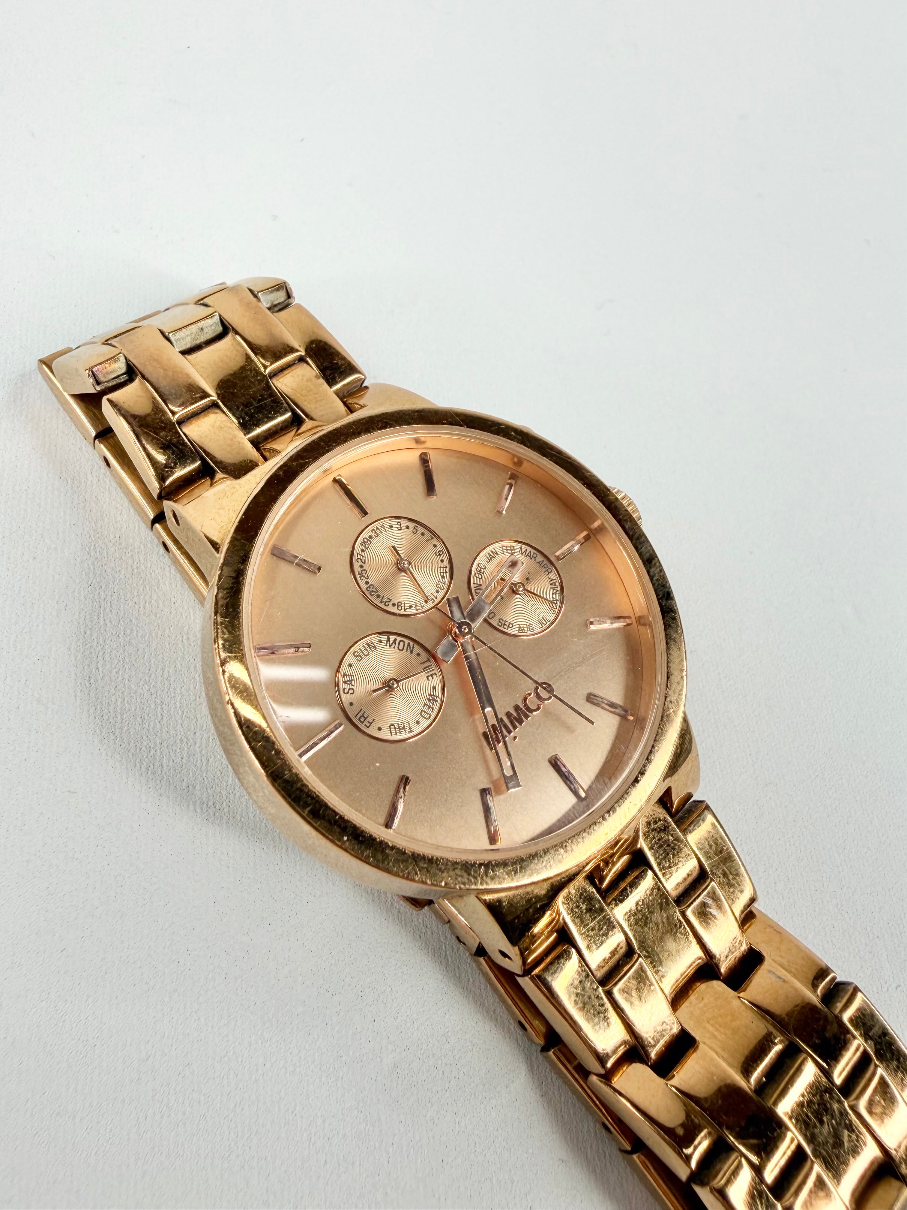Mimco Rose Gold Japanese Movement Watch