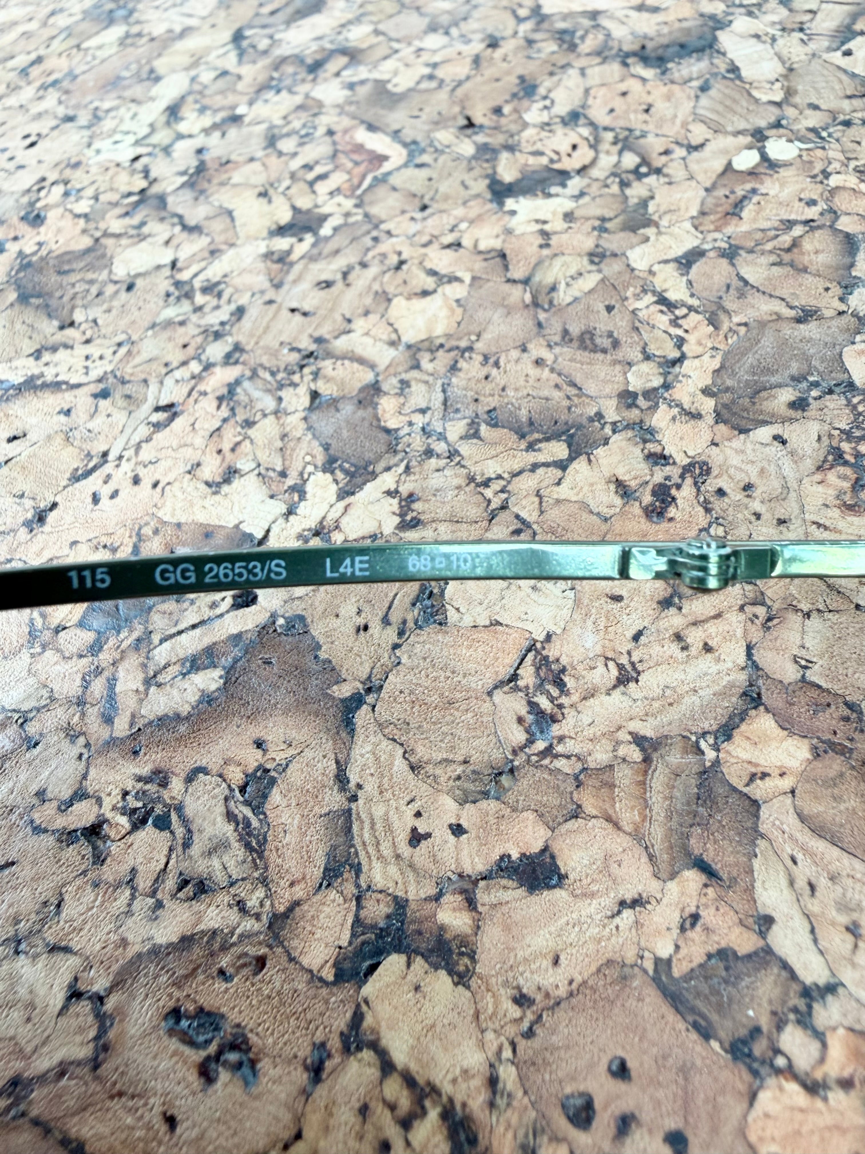 Gucci GG 2653/S Green Rimless Shield Sunglasses