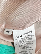 By Malene Birger Beige & Green Silk 'Isalai' Midi Skirt - AU10/12
