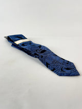 Michael By Michael Kors Navy & Black Paisley Silk Tie