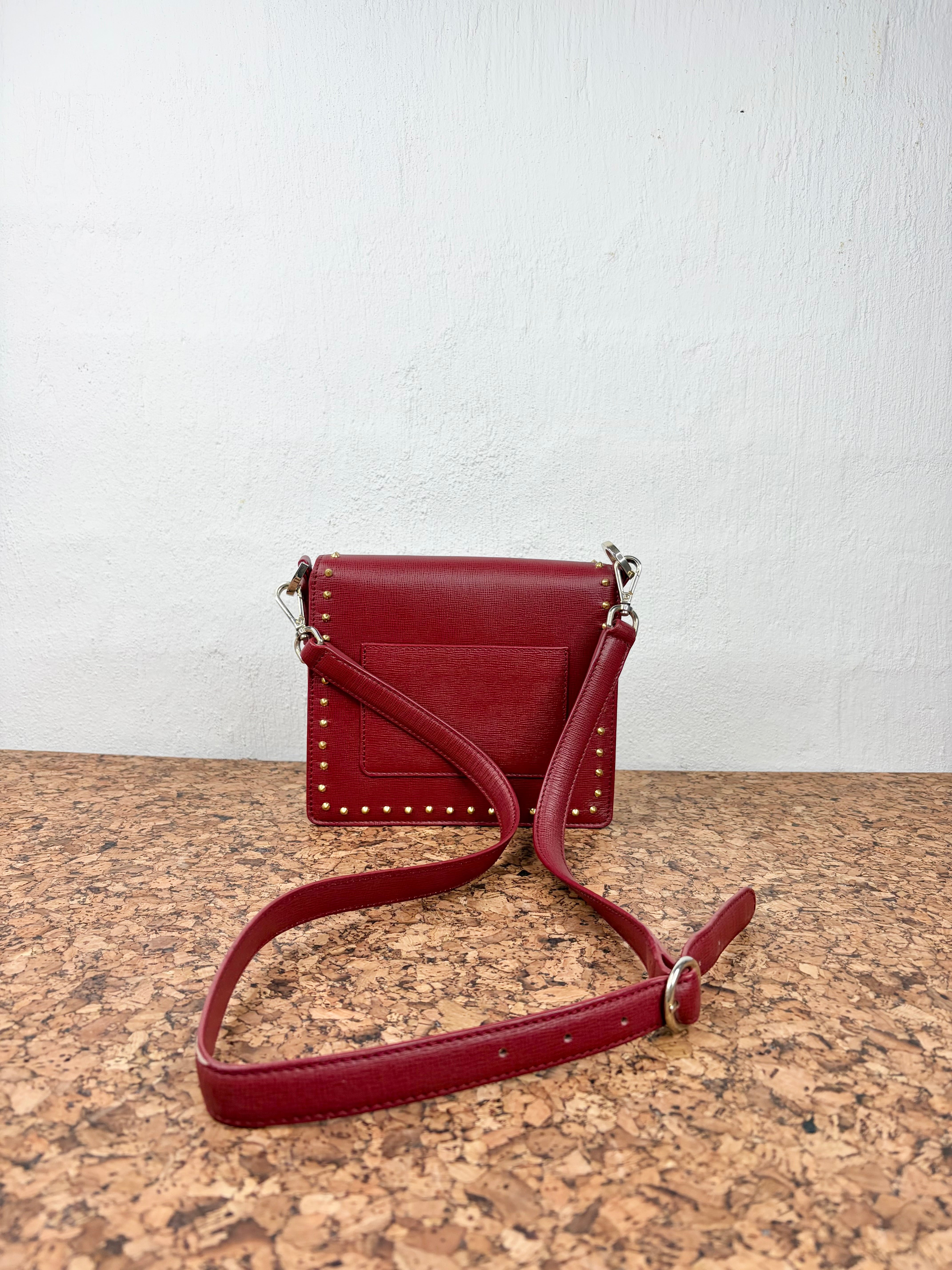 Scanlan Theodore Deep Red Studded Handbag