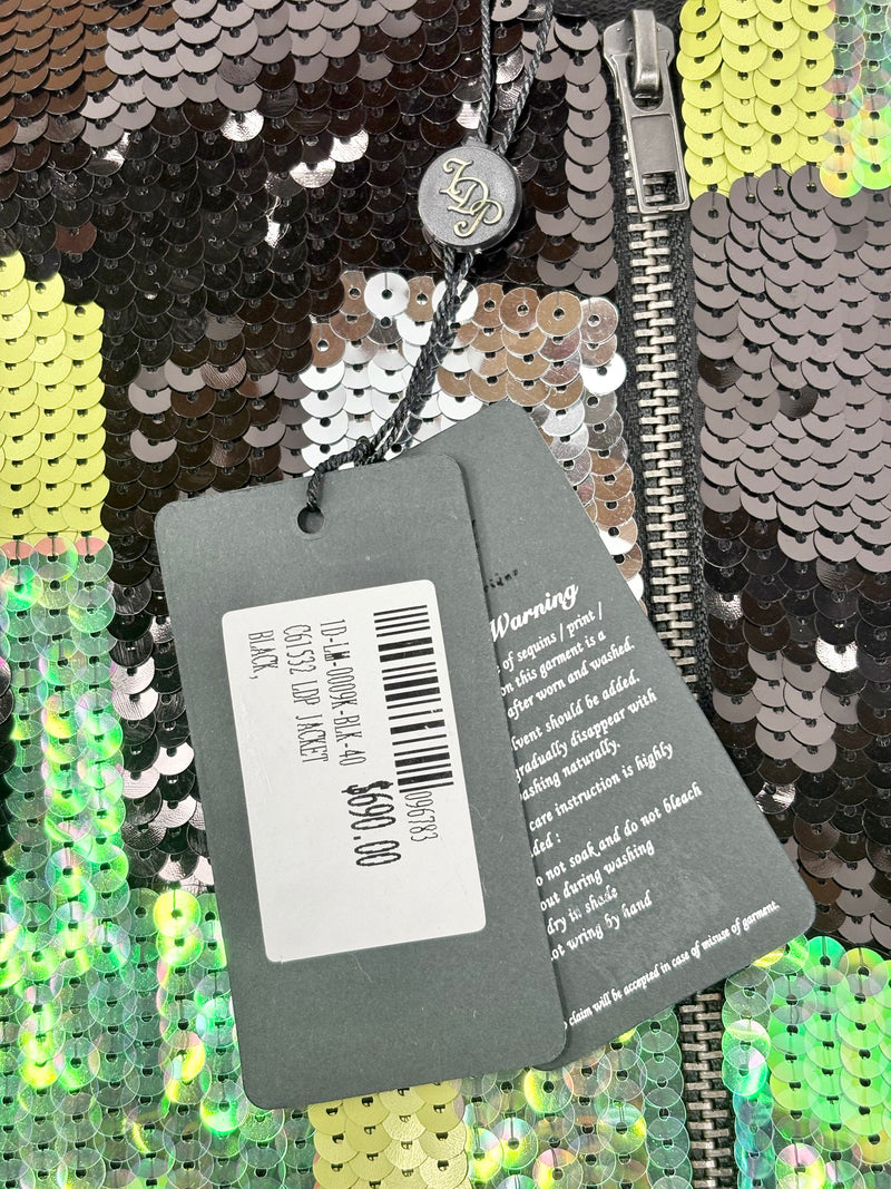 Luis de Parique Black Sequined Jacket - AU10/12