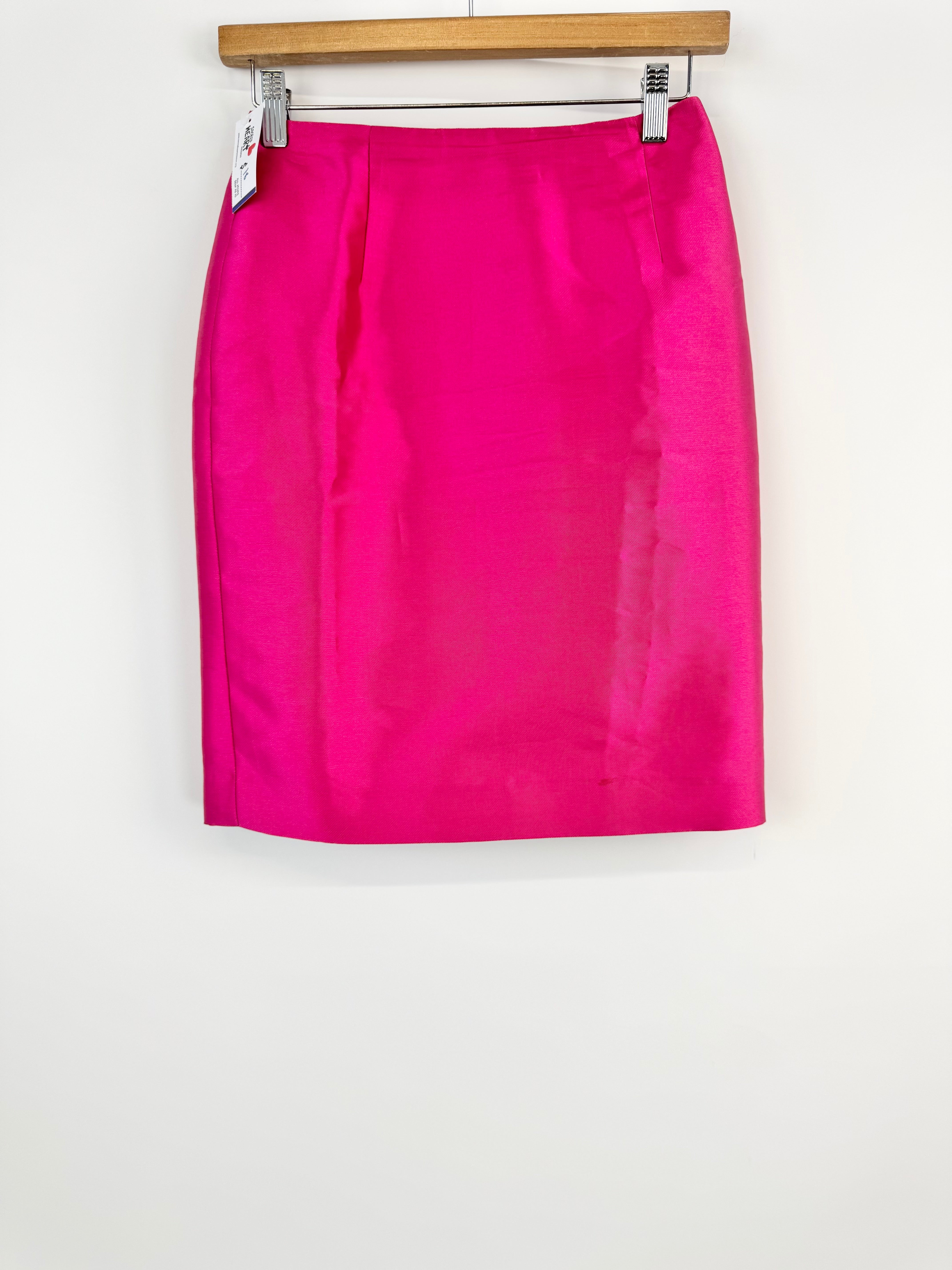 Perri Cutten Bubblegum Pink Knee Length Fitted Skirt - AU8