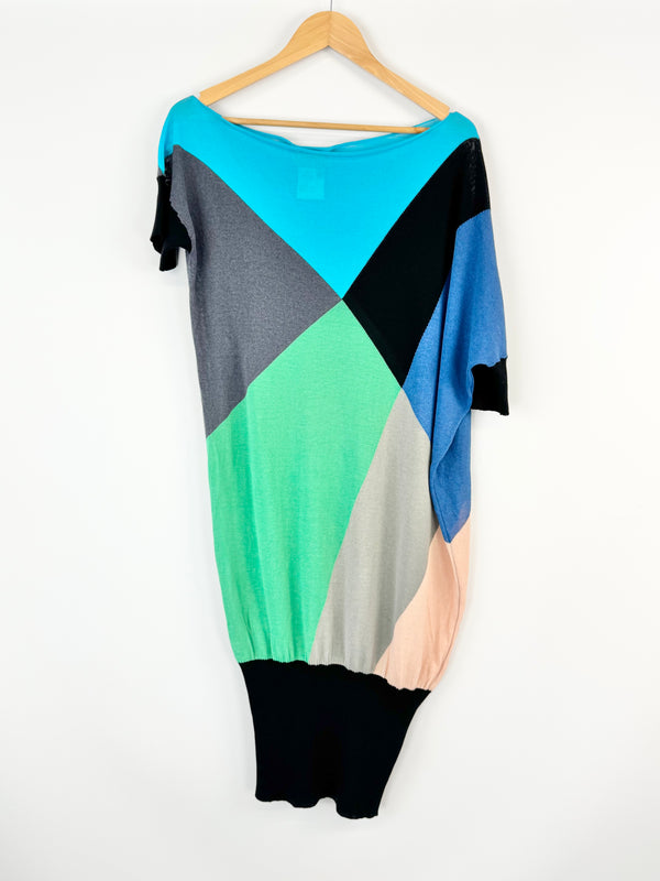 Fuzzi Diamond Spliced Dress - AU16