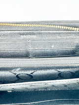 Oroton Smooth Black Zippered Purse