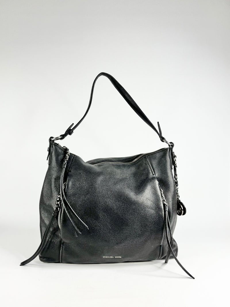 Michael Kors Black Leather Shoulder Bag